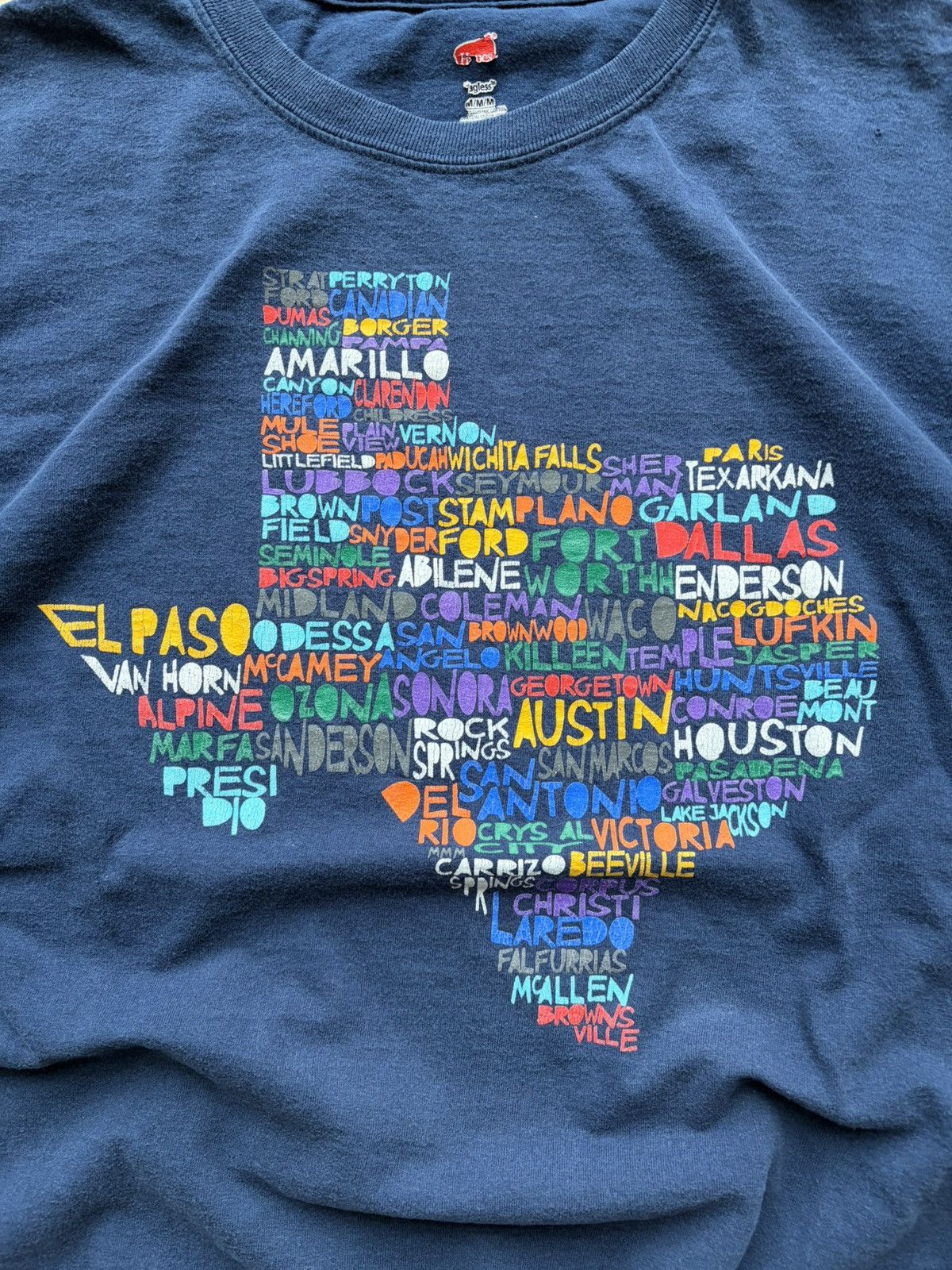 Hanes Texas Map Multi-Color T-Shirt Size US M / EU 48-50 / 2 - 3 Thumbnail