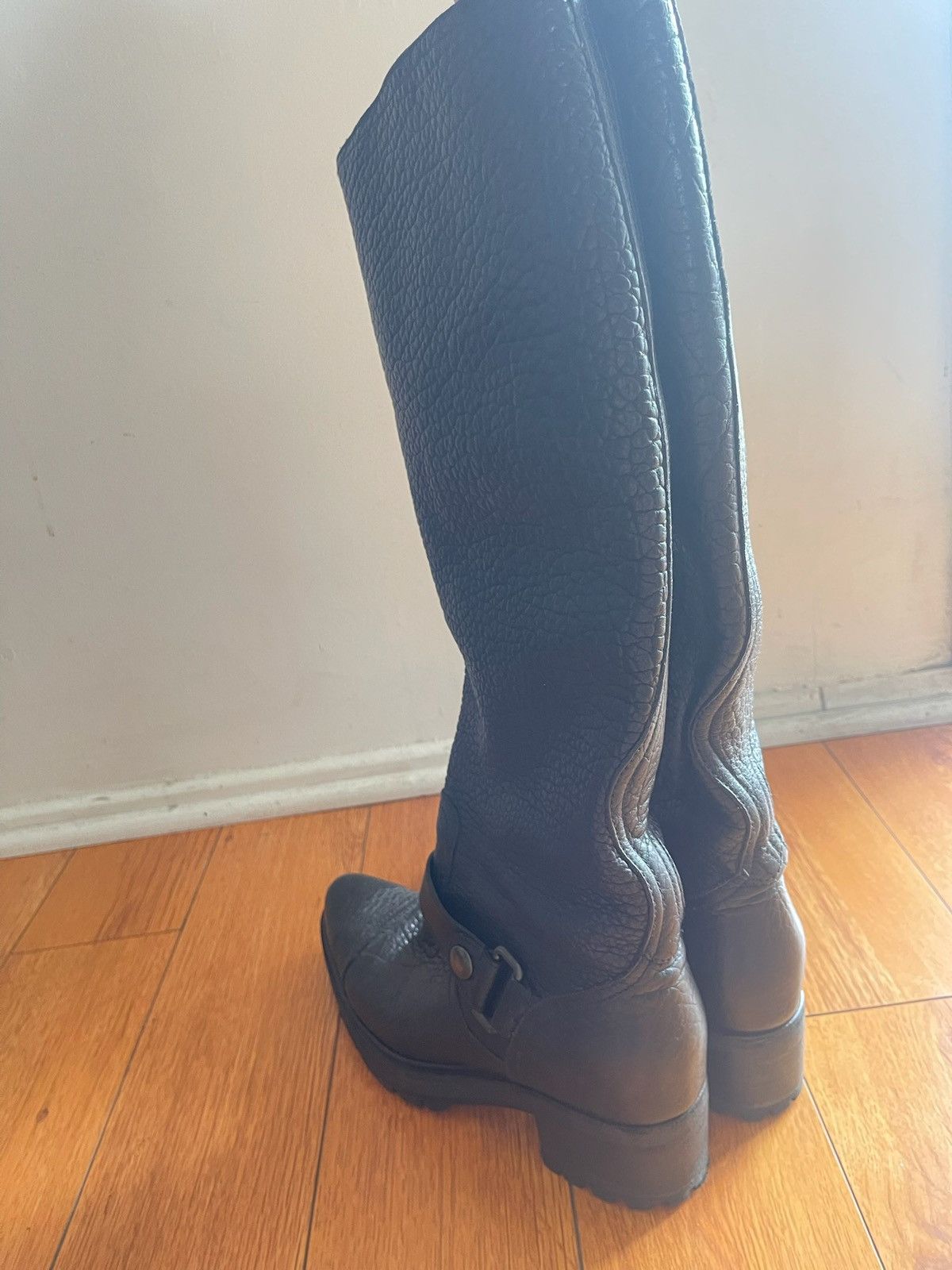 Miu Miu Miu Miu Mid Calf Leather Boots Size US 8.5 / IT 38.5 - 3 Thumbnail