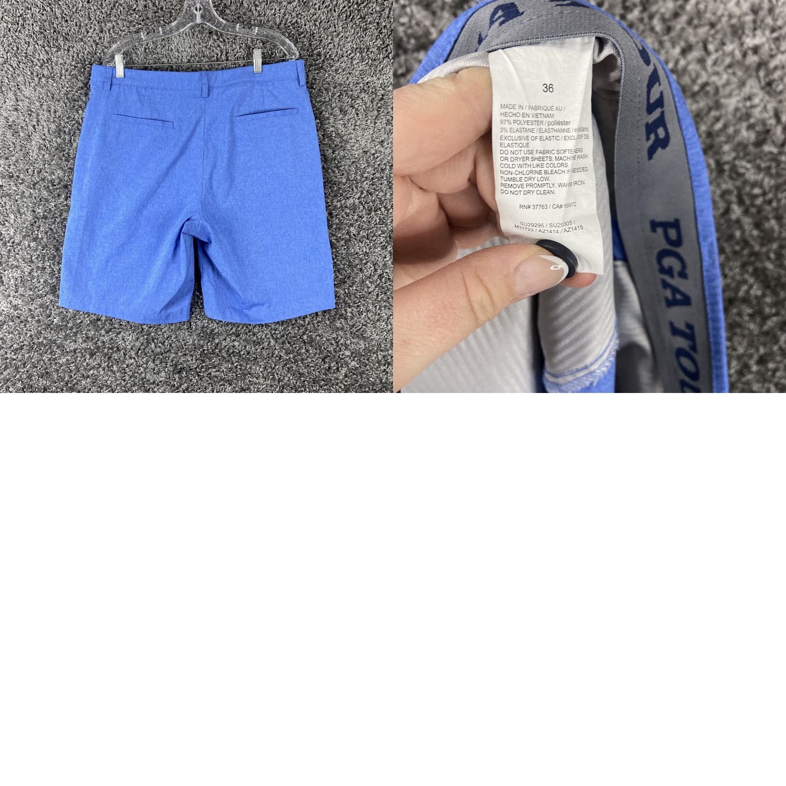 PGA Tour PGA TOUR Shorts Chino Activewear Men 36 Blue Mens Size US 36 / EU 52 - 8 Thumbnail