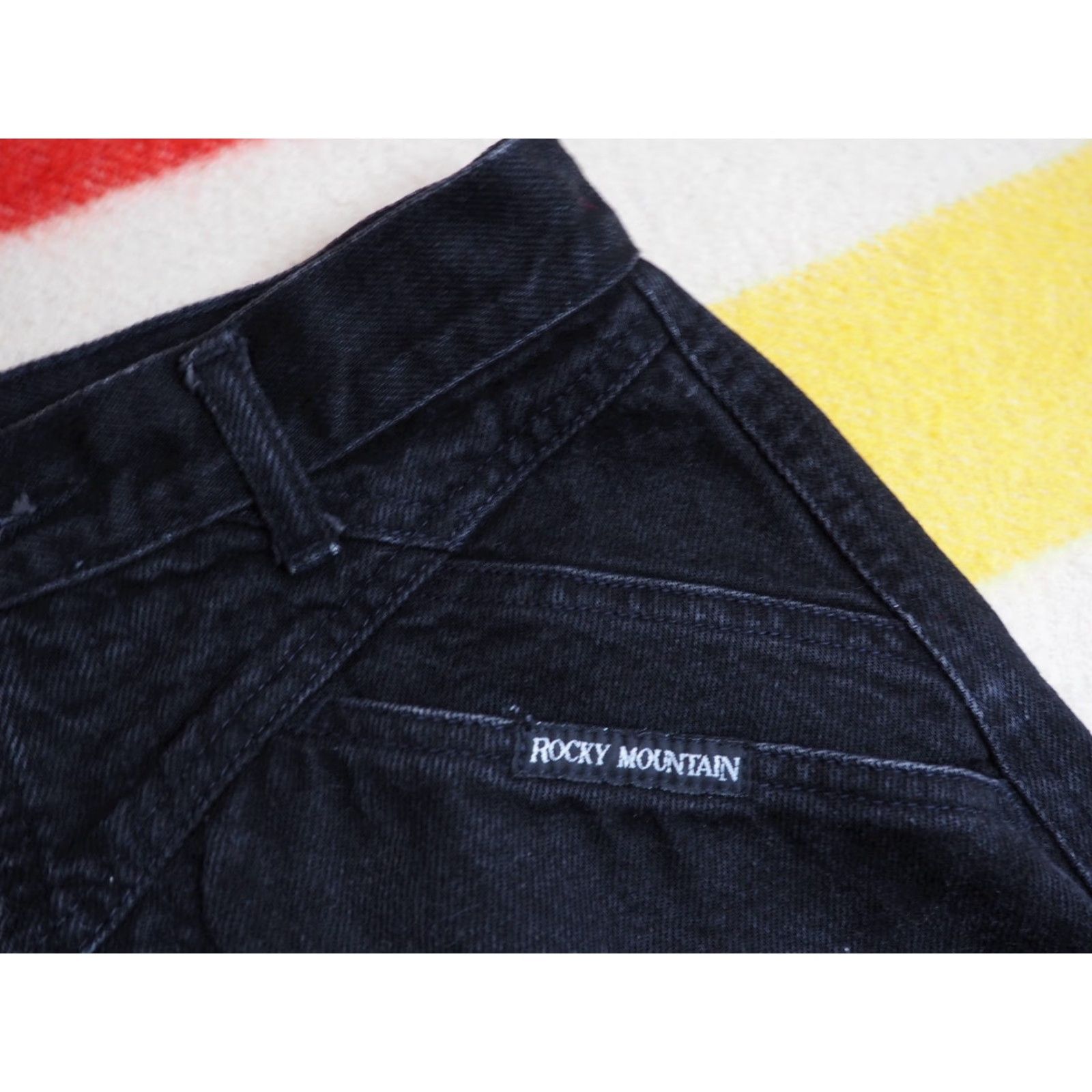 Vintage VINTAGE Rocky Mountain Denim Jeans 26x34 Black 80s 90s Glam Rock Womens" Size 26" / US 2 / IT 38 - 7 Thumbnail