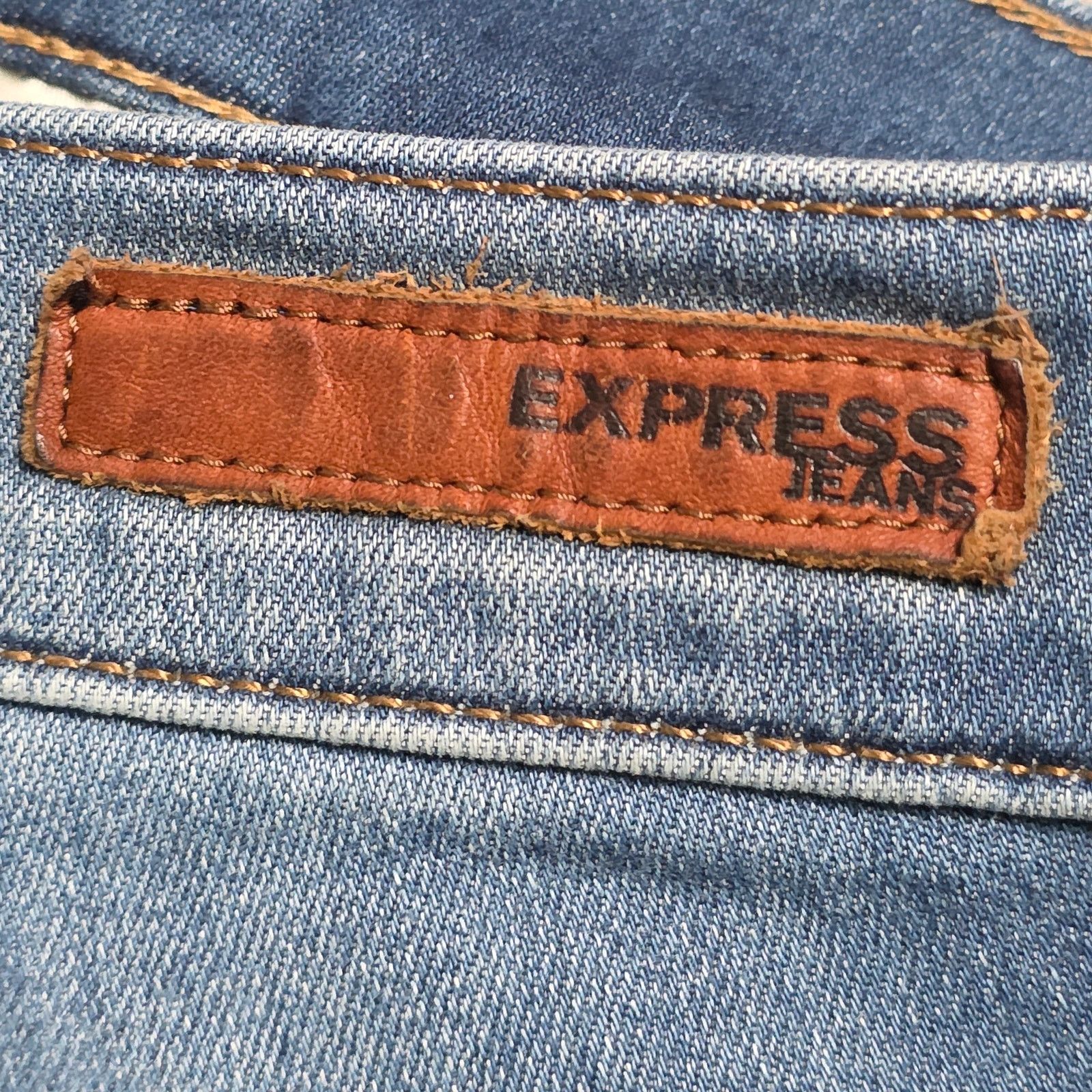 Express Express Legging Jeans Women’s 10 Light Wash Mid Rise Denim Size 32" / US 10 / IT 46 - 4 Thumbnail