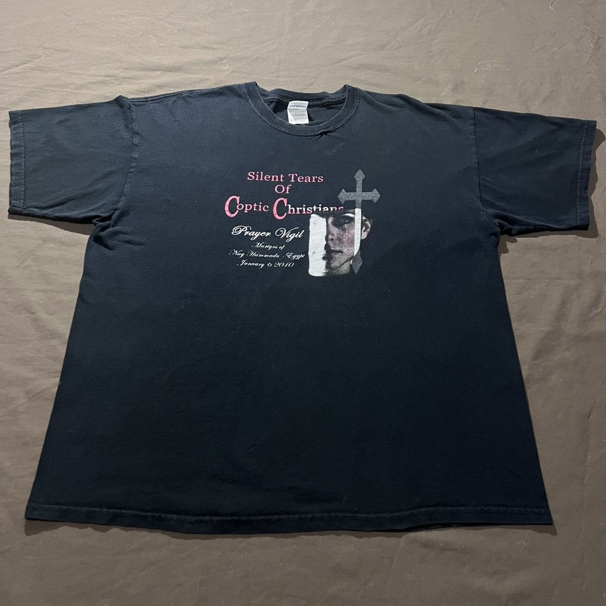 Vintage Y2K Silent Tears Of Coptic Christians Jesus God Holy Bible Size US XL / EU 56 / 4 - 2 Thumbnail