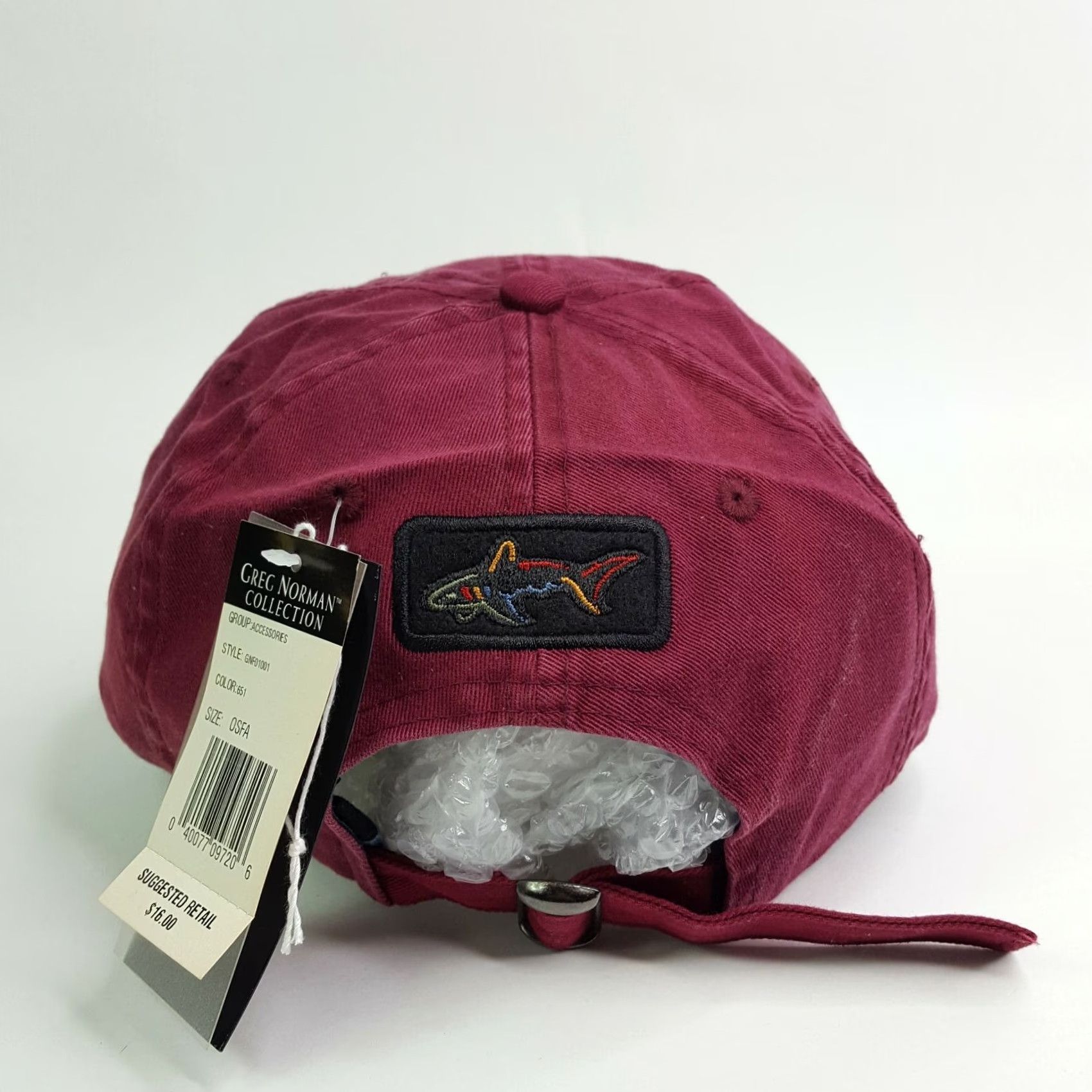 Logo 7 VINTAGE Greg Norman Shark Snapback Golf Hat GN Logo PGA Baseball Cap Adjustable Red 90s Y2K Mens Hat Size ONE SIZE - 6 Thumbnail