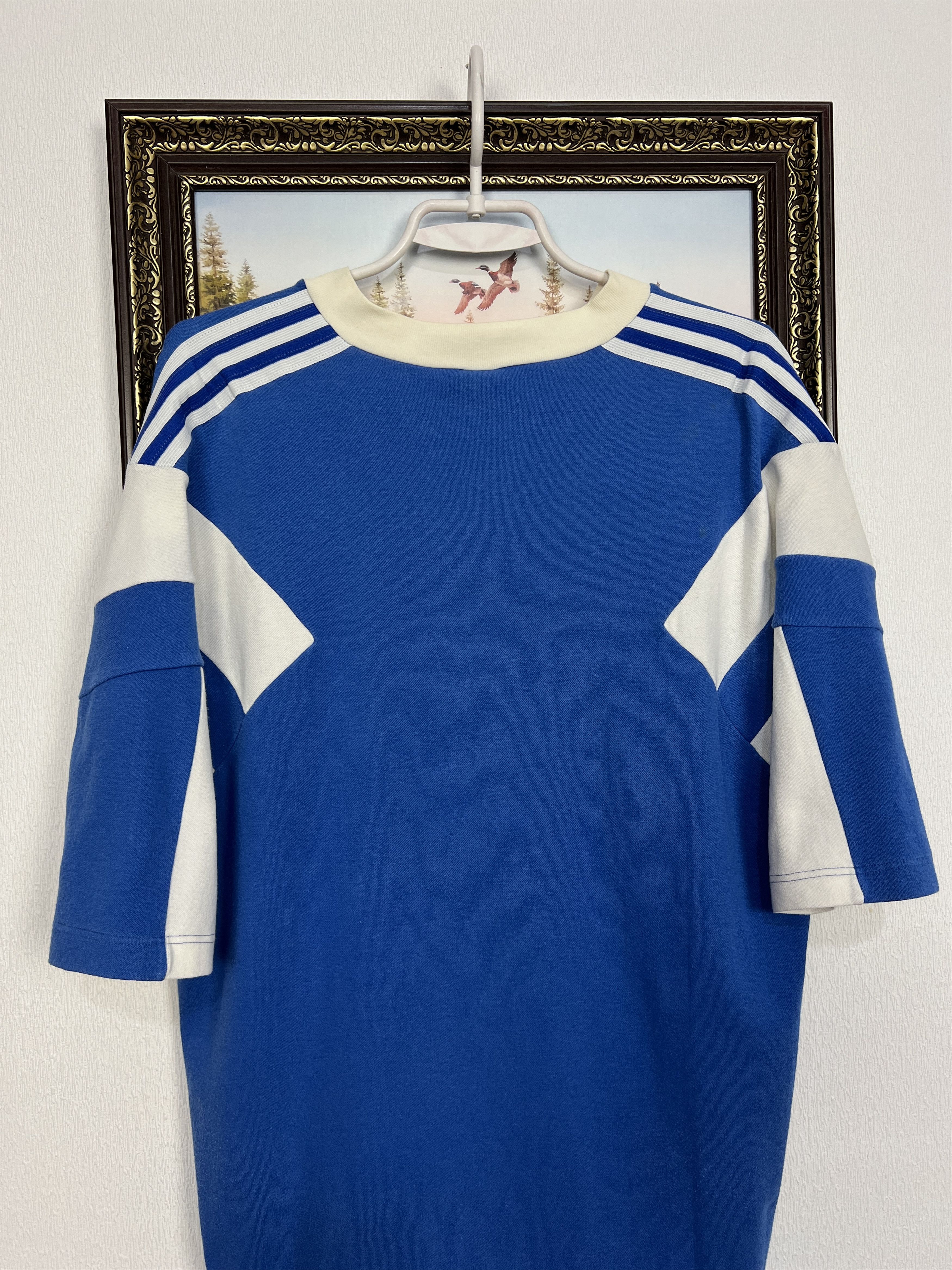 Adidas Vintage 80's Adidas Football Shirt Soccer Jersey Trikot Rare Size US L / EU 52-54 / 3 - 8 Thumbnail