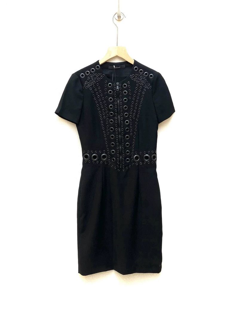 Givenchy Givenchy Size34 Black Hollowed Out Dress Size L / US 10 / IT 46 - 1 Thumbnail