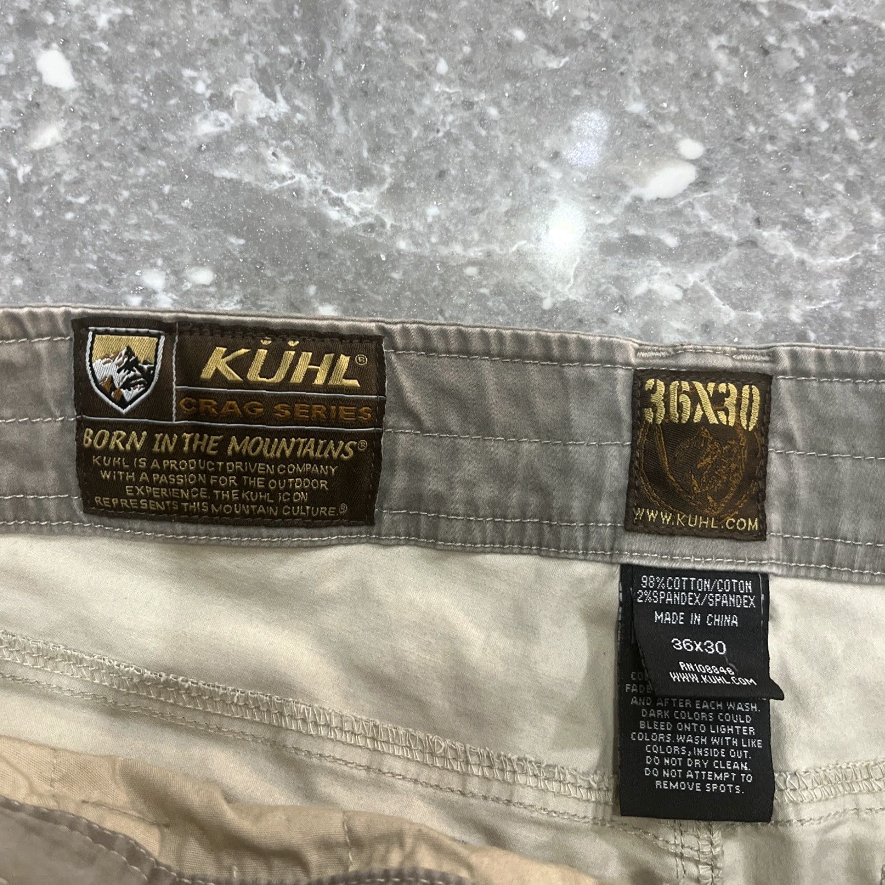 Vintage VINTAGE Kuhl Cargo Pants Men Brown 36x30 Crag Series Patina Dye Pockets Regular MENS Size US 36 / EU 52 - 2 Thumbnail