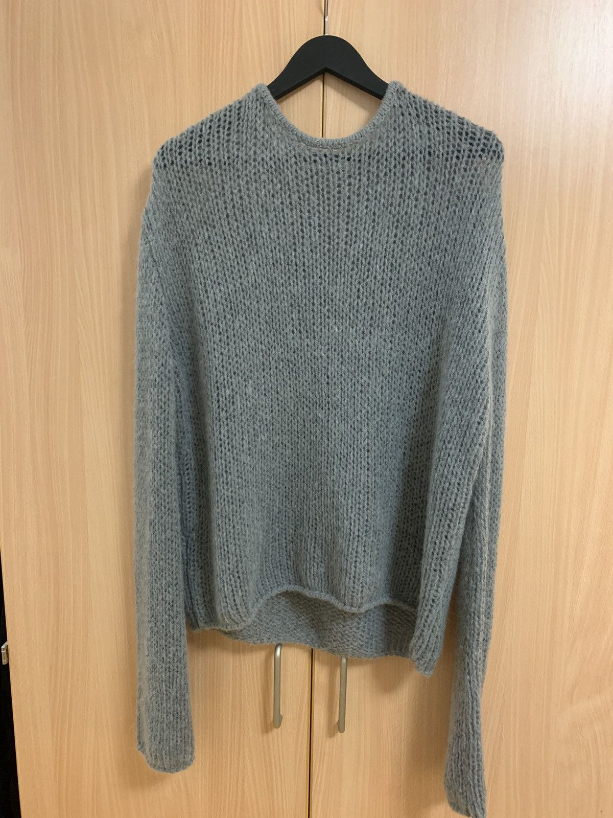 image of Avant Garde Sachraga Mohair-Knit Sweater in Grey, Men's (Size Medium)