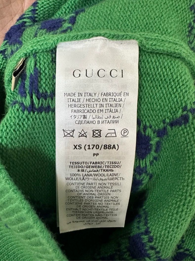 Gucci Gucci New green GG full print logo cardigan jacket 2501-Nex Size US XS / EU 42 / 0 - 4 Thumbnail