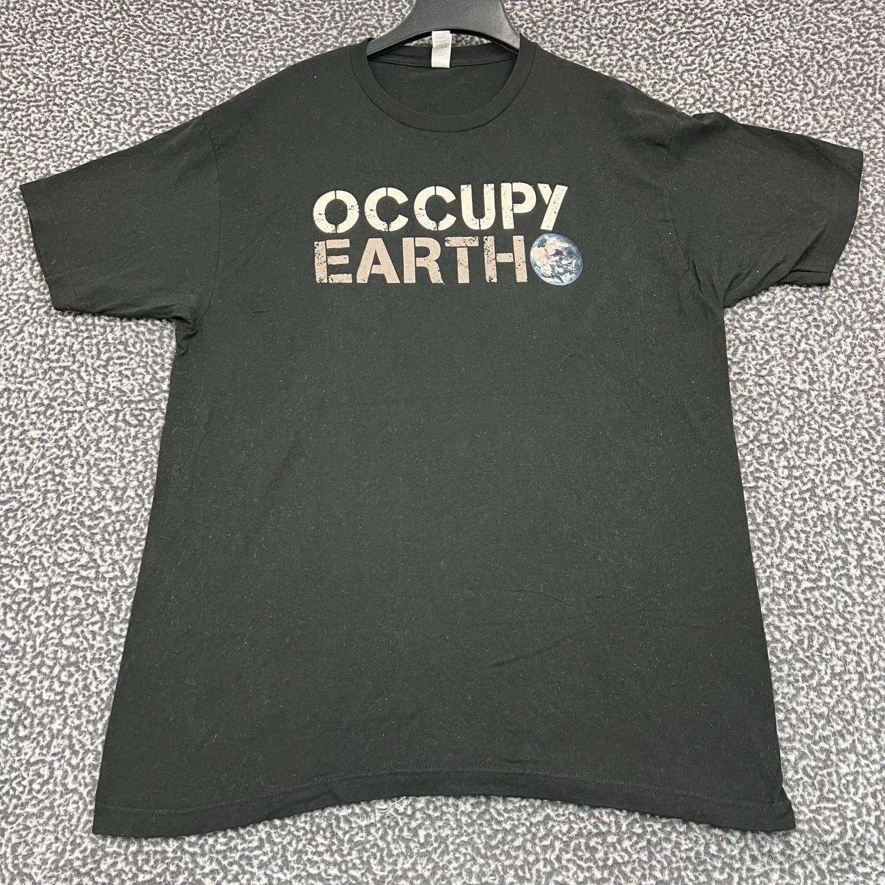 Tultex Vintage Occupy Earth Shirt Men XL Tultex Crew Neck Cotton Size US XL / EU 56 / 4 - 1 Thumbnail