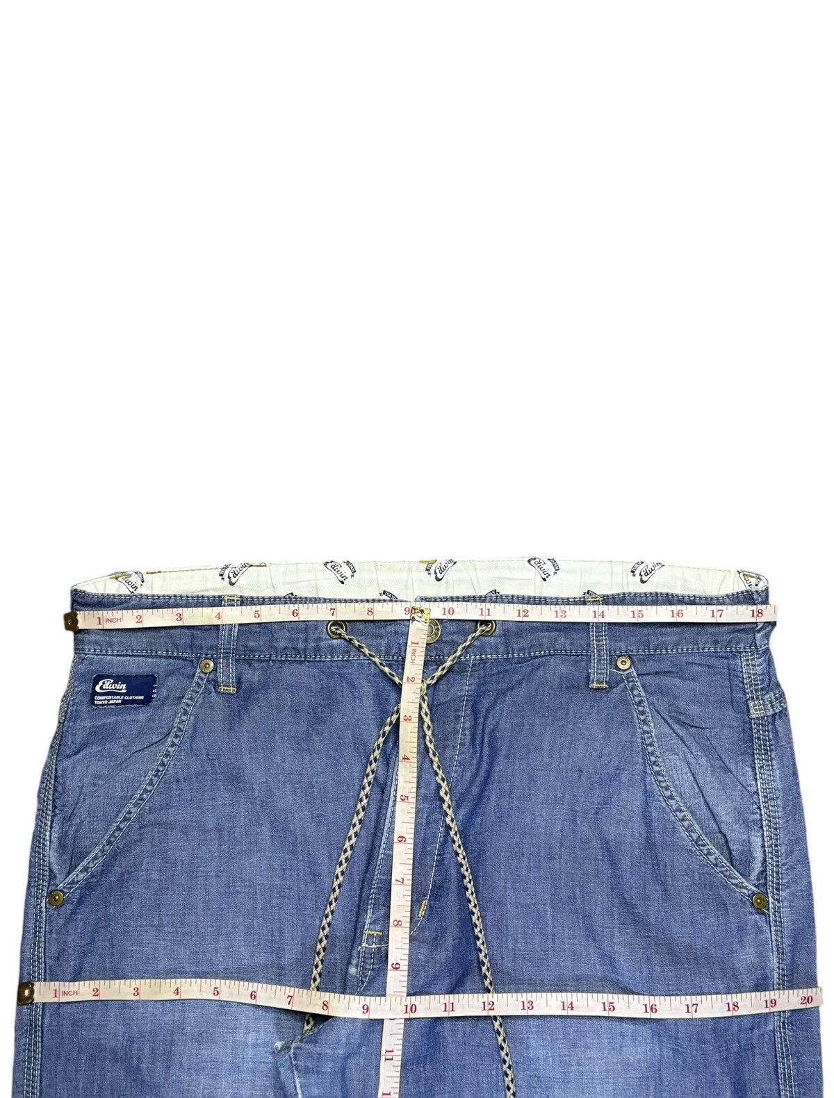 Edwin × Japanese Brand Vintage Edwin Blue Wash Sweats Style Baggy Denim Pants Size US 36 / EU 52 - 13 Thumbnail