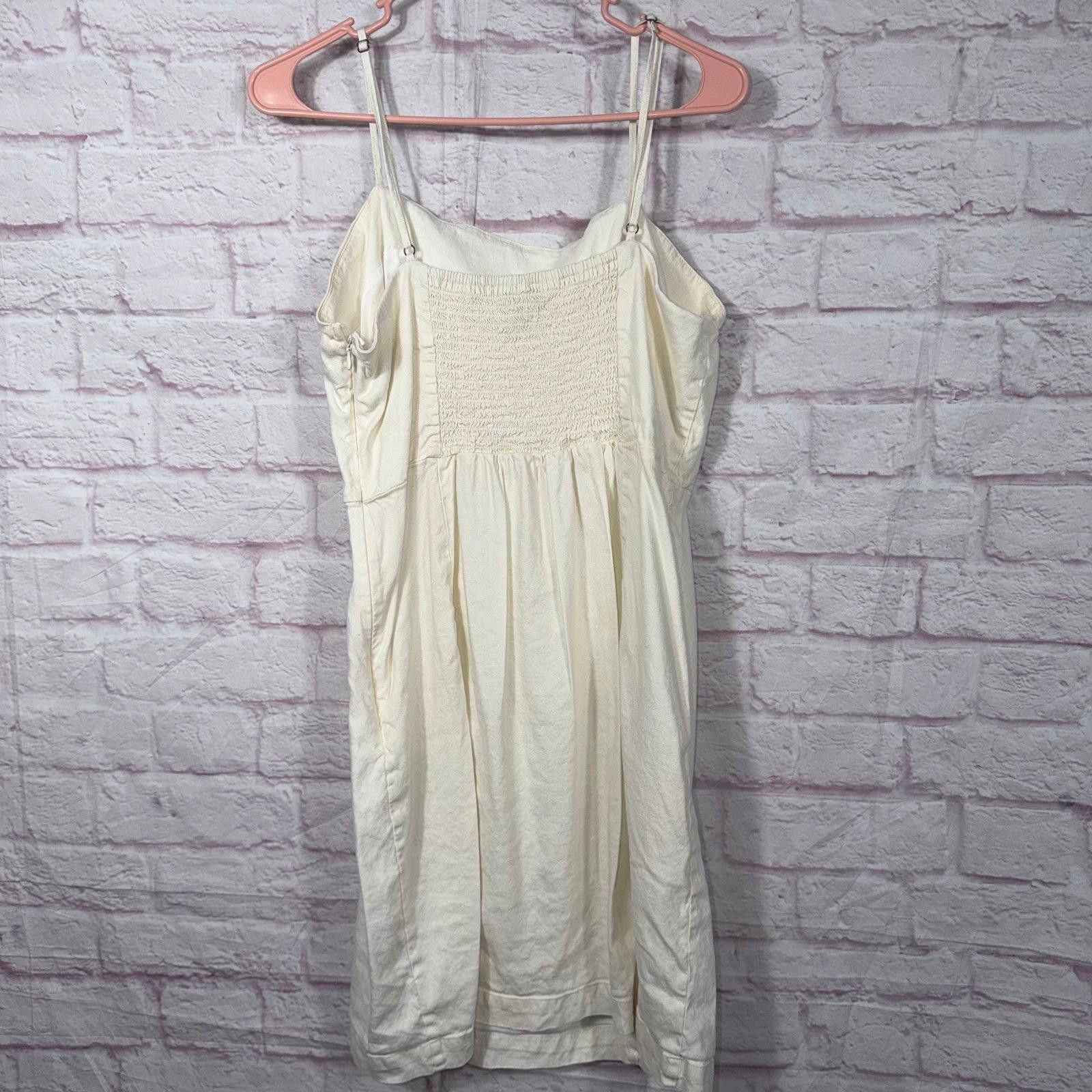 Halston III Halston Women's Linen Blend Spaghetti Strap Dress - Size 12 Size L / US 10 / IT 46 - 6 Thumbnail