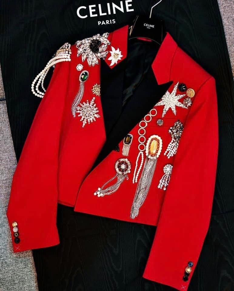 Celine × Hedi Slimane SS23 Loose Embroidered Military Jacket sz44 Size 44S - 4 Thumbnail