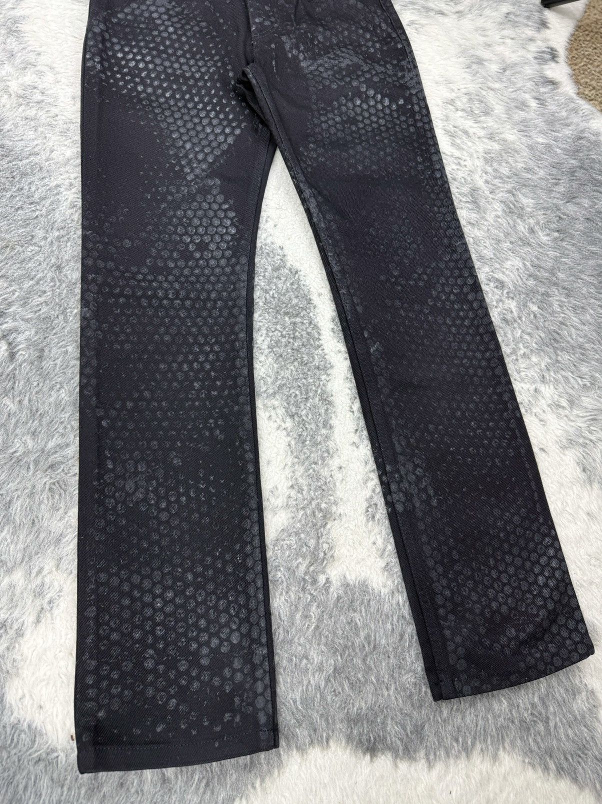 Archived! SS2003 Helmut Lang Rubber Tire Printed Denim