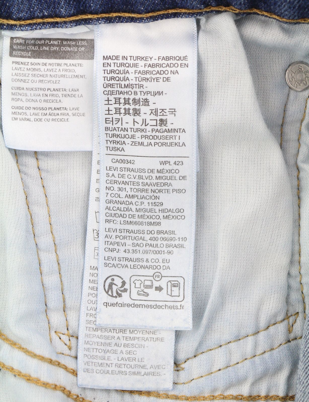 Levi's 512 W36/L32 Slim Taper Stretch Faded Blue Jeans 87068 Size US 36 / EU 52 - 6 Thumbnail
