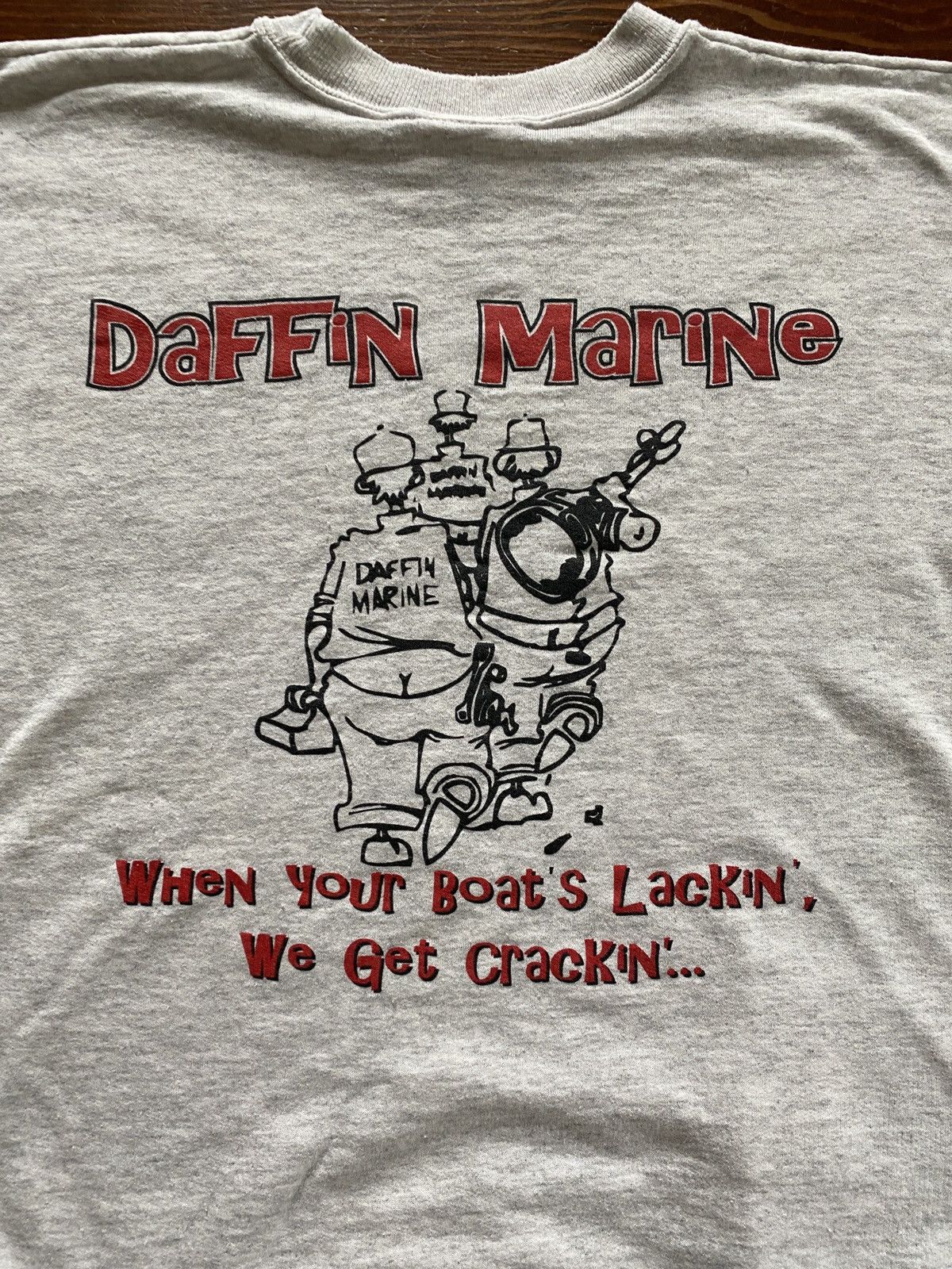 Hanes Vintage Daffin Marine Fishing Short Boxy Crewneck Sweatshirt Size US XL / EU 56 / 4 - 14 Thumbnail