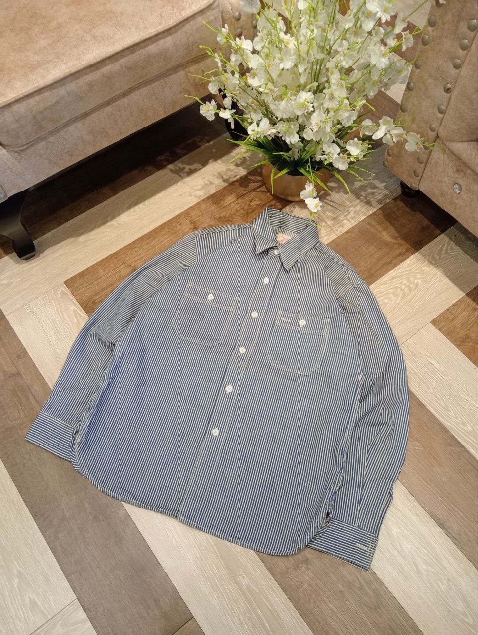 Toyo Enterprises HEADLIGHT by TOYO ENTERPRISES HICKORY DENIM SHIRT Size US M / EU 48-50 / 2 - 3 Thumbnail