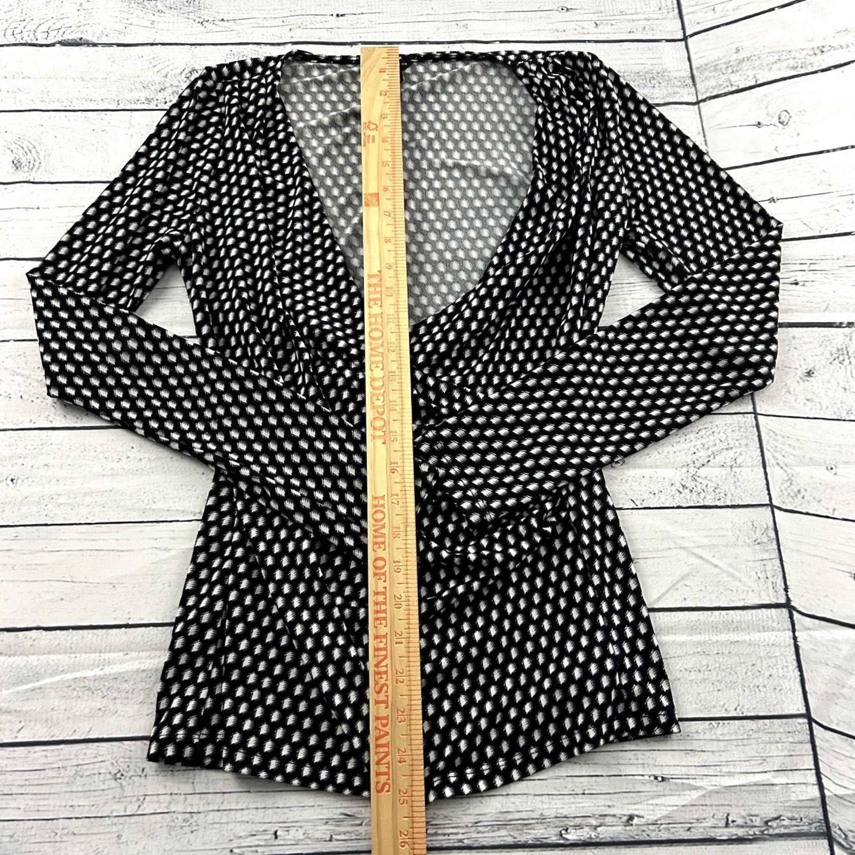 Ann Taylor Ann Taylor Polka Dot Top Shirt Long Sleeve Navy Blue Women's S Size S / US 4 / IT 40 - 3 Thumbnail