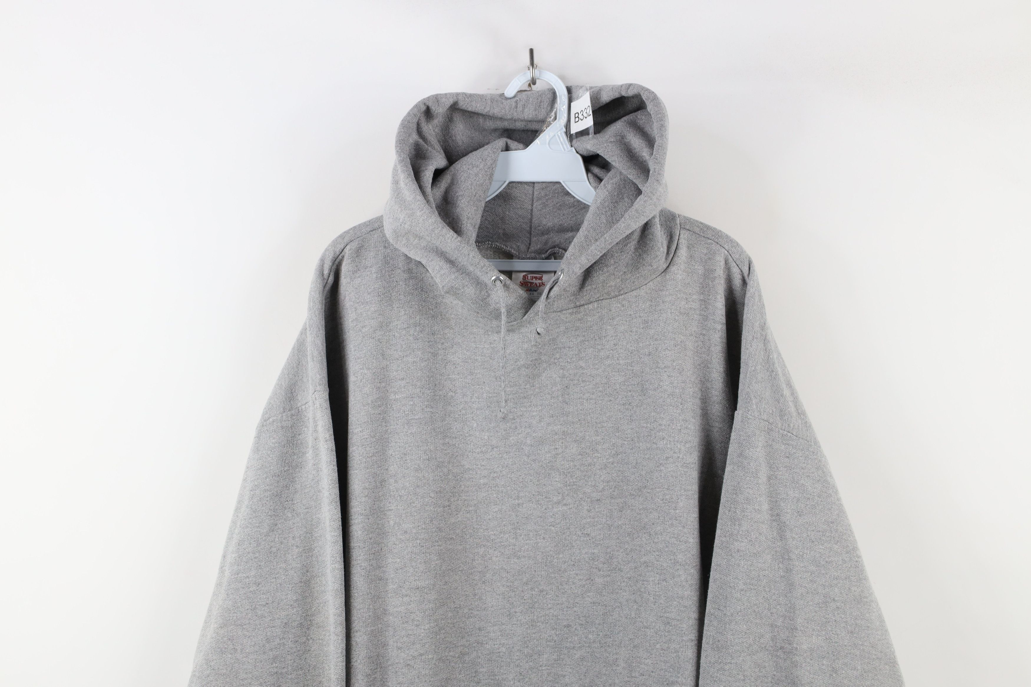 Vintage Vintage 90s Streetwear Heavyweight Hoodie Sweatshirt Gray Size US XL / EU 56 / 4 - 2 Thumbnail