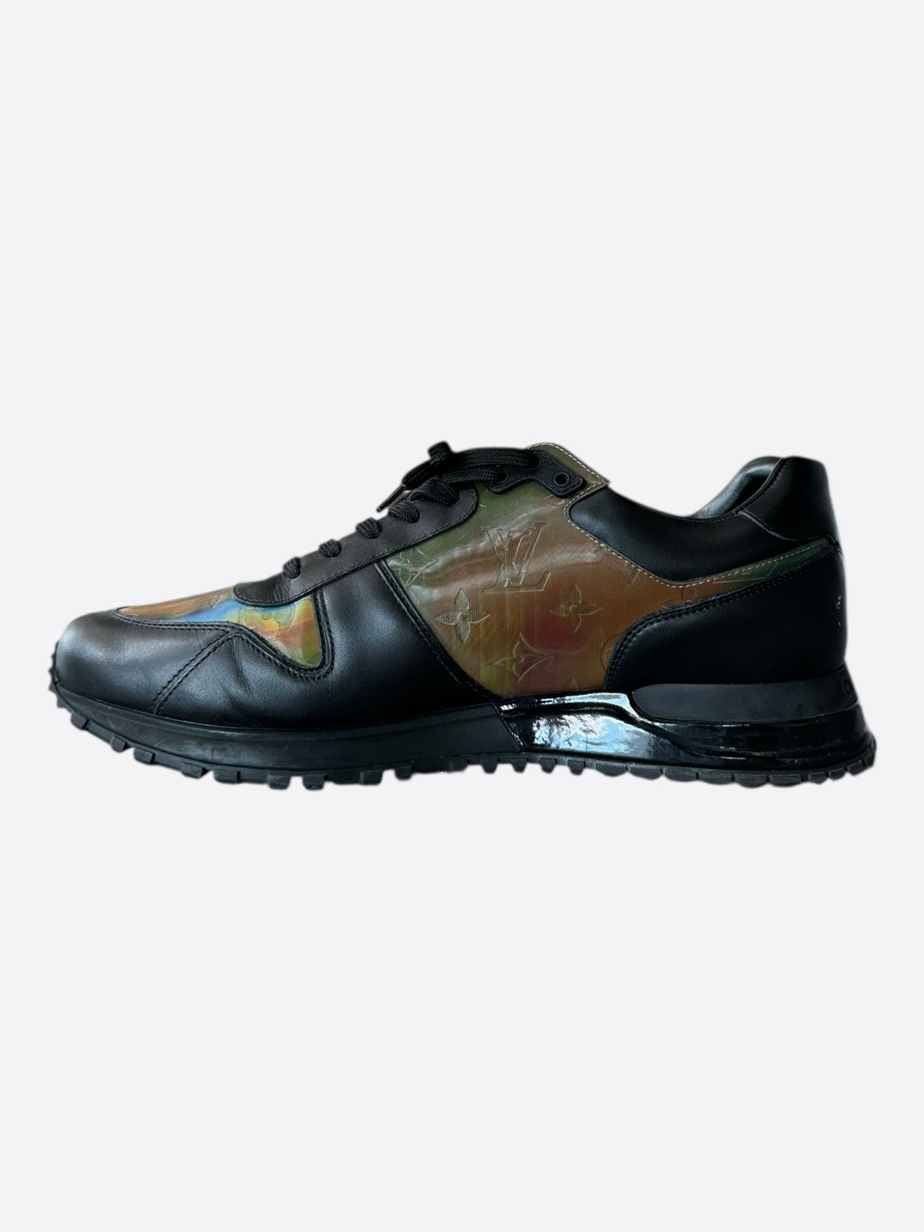 Louis Vuitton Black & Prism 2054 Monogram Iridescent Runaway Sneakers Size US 9.5 / EU 42-43 - 6 Thumbnail