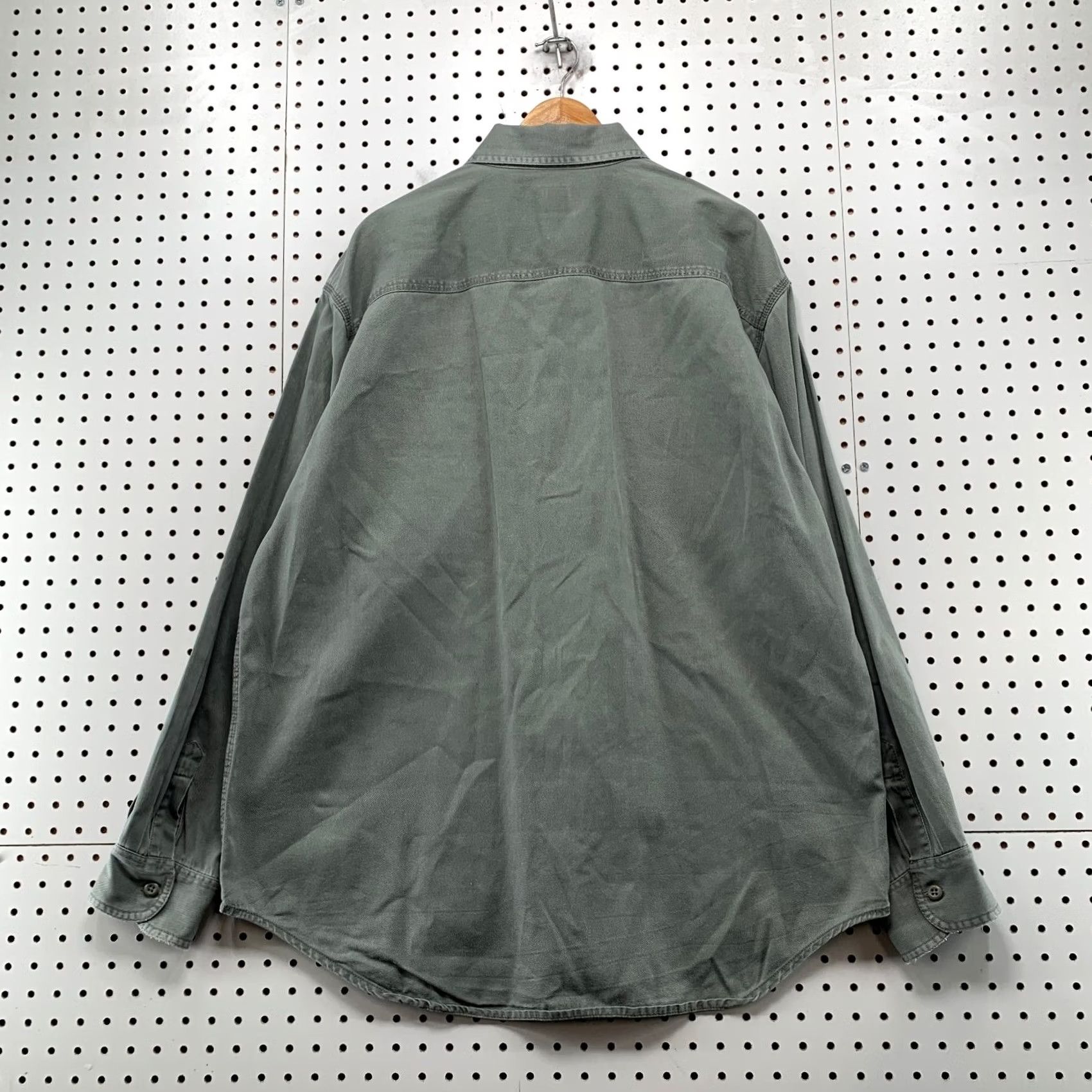 Gap Vintage GAP Canvas Button Shirt Mens XL Green Long Sleeve Collared Casual Size US XL / EU 56 / 4 - 2 Thumbnail