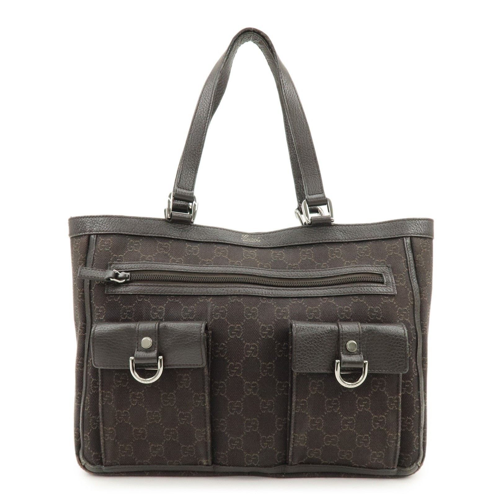Gucci Gucci Abbey GG Canvas Tote Brown Size ONE SIZE - 1 Thumbnail