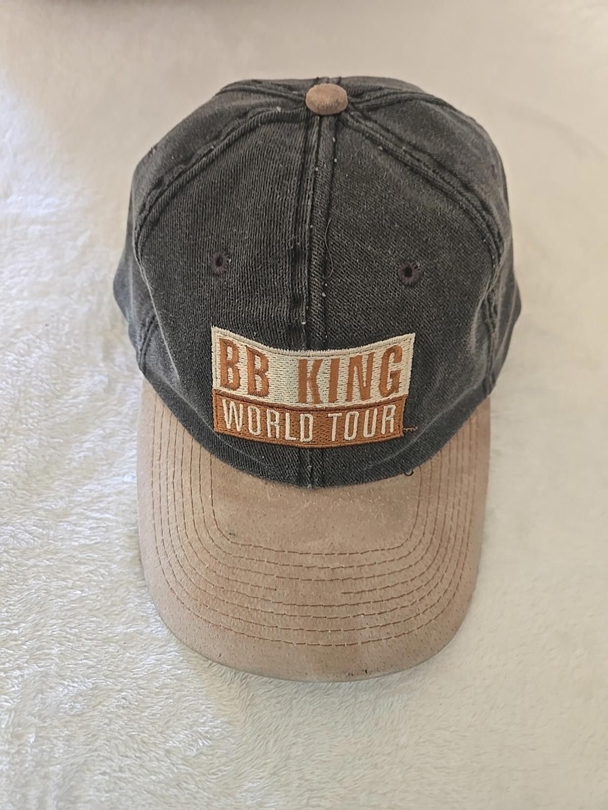 Topperz BB King World Tour vtg Toppers Hat Cap Adjustable Suede Size ONE SIZE - 1 Thumbnail