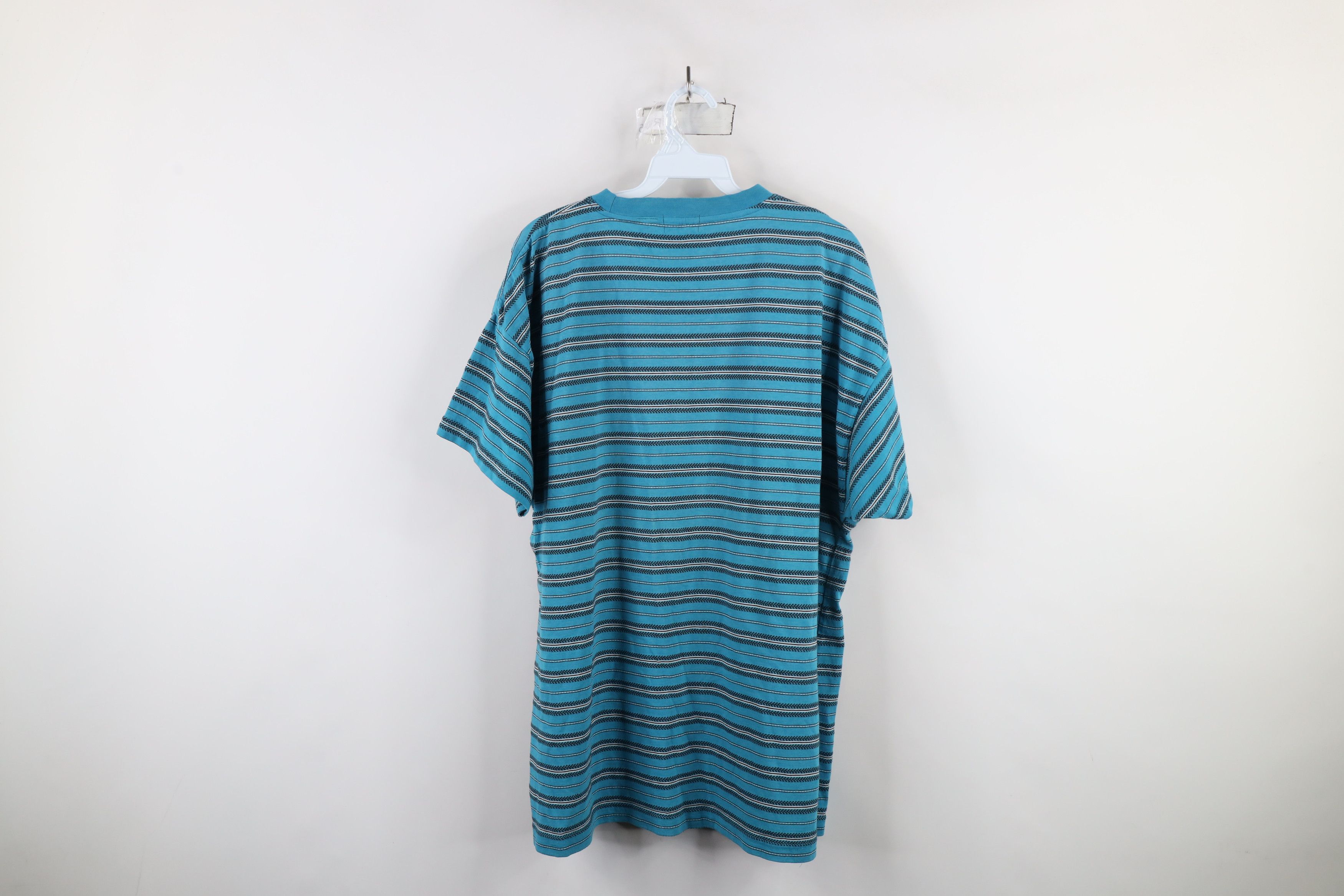 Vintage Vintage 90s OshKosh B'Gosh Striped Short Sleeve T-Shirt Blue Size US XL / EU 56 / 4 - 9 Thumbnail