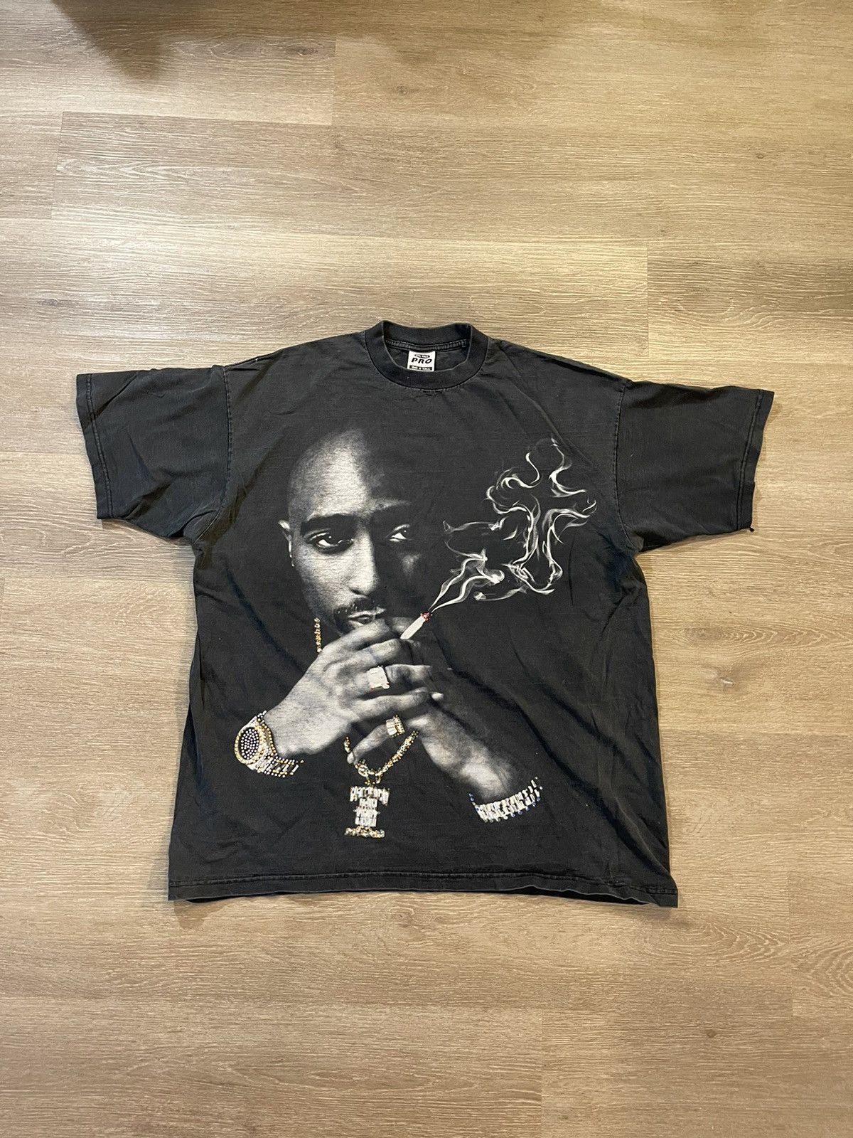 Rare Vintage Tupac Shakur big face graphic faded shirt