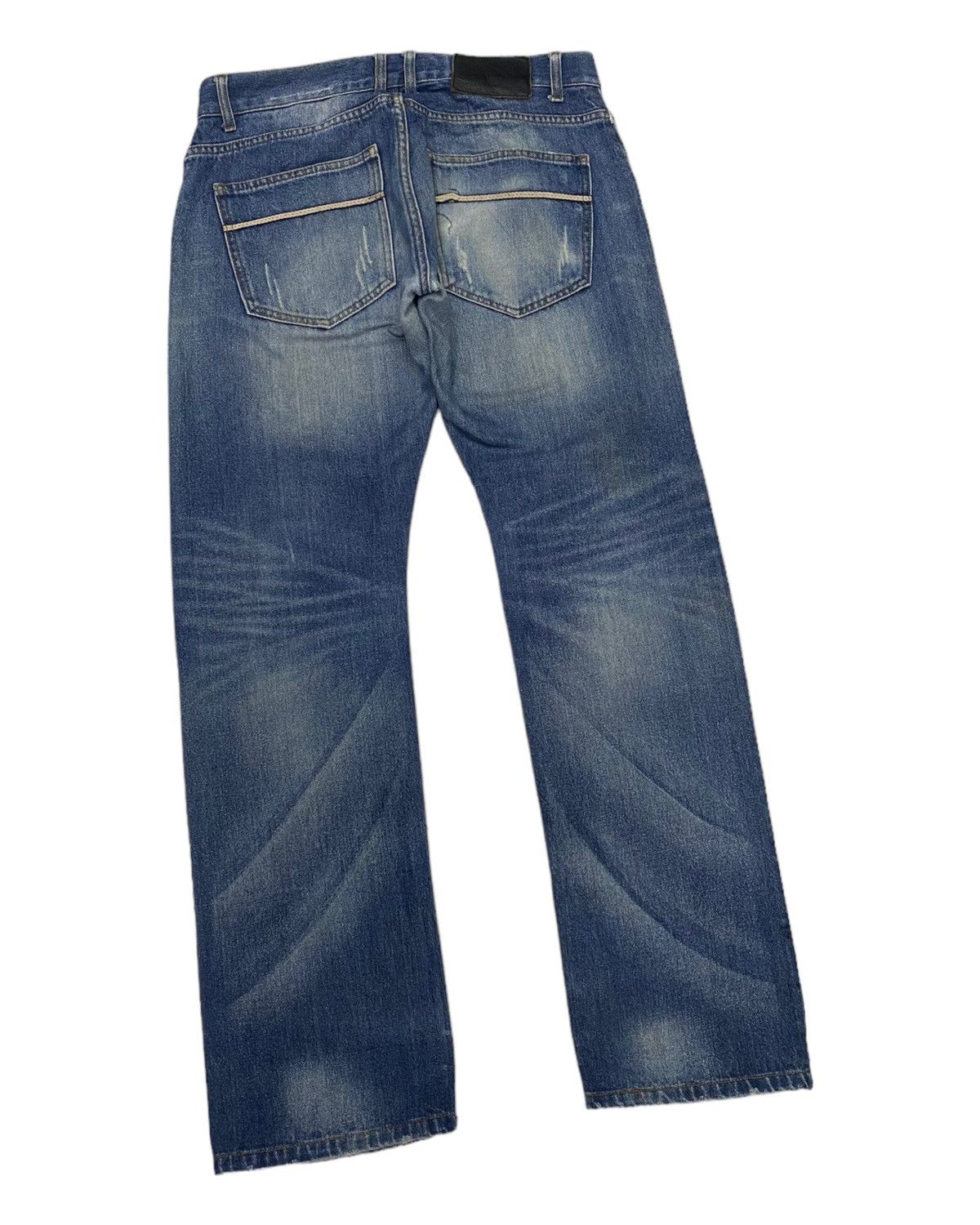 Hysteric Glamour × Tornado Mart 🔥VINTAGE PAPER BAG DISTRESSED DENIM JEANS PUNK STYLE Size US 32 / EU 48 - 4 Thumbnail