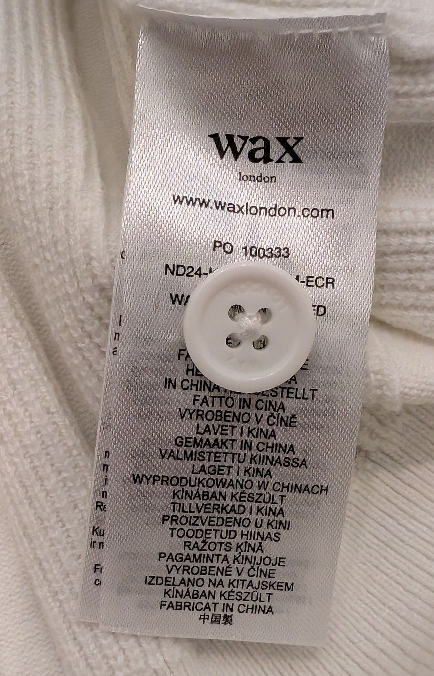 Wax London Wax London Naples Ecru Textured Knitted Polo Shirt Size US L / EU 52-54 / 3 - 4 Thumbnail