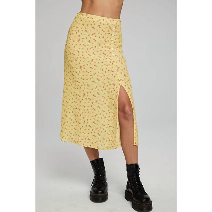 Chaser LA CHASER Buttercup Ditsy Skirt In Yellow Grailed