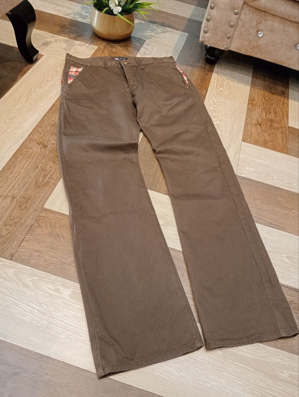 Japanese Brand VINTAGE CONCAVE ATTEMPT JAPAN BROWN COTTON PANTS Size US 33 - 3 Thumbnail