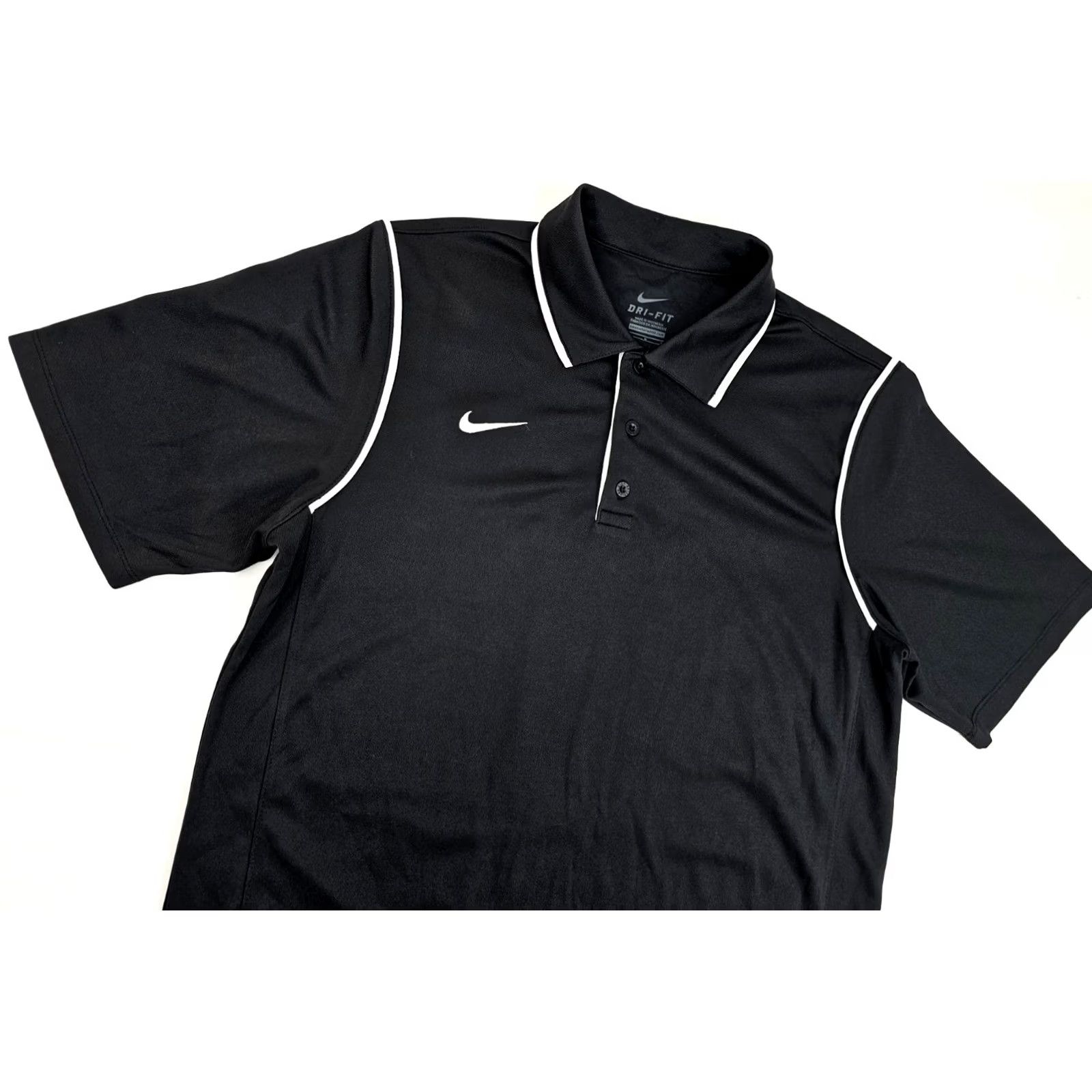Nike Nike Gung Ho Dri-FIT Polo Shirt Men M Black Lightweight Wicking Golf Short Sleeve Polo Size US M / EU 48-50 / 2 - 2 Thumbnail