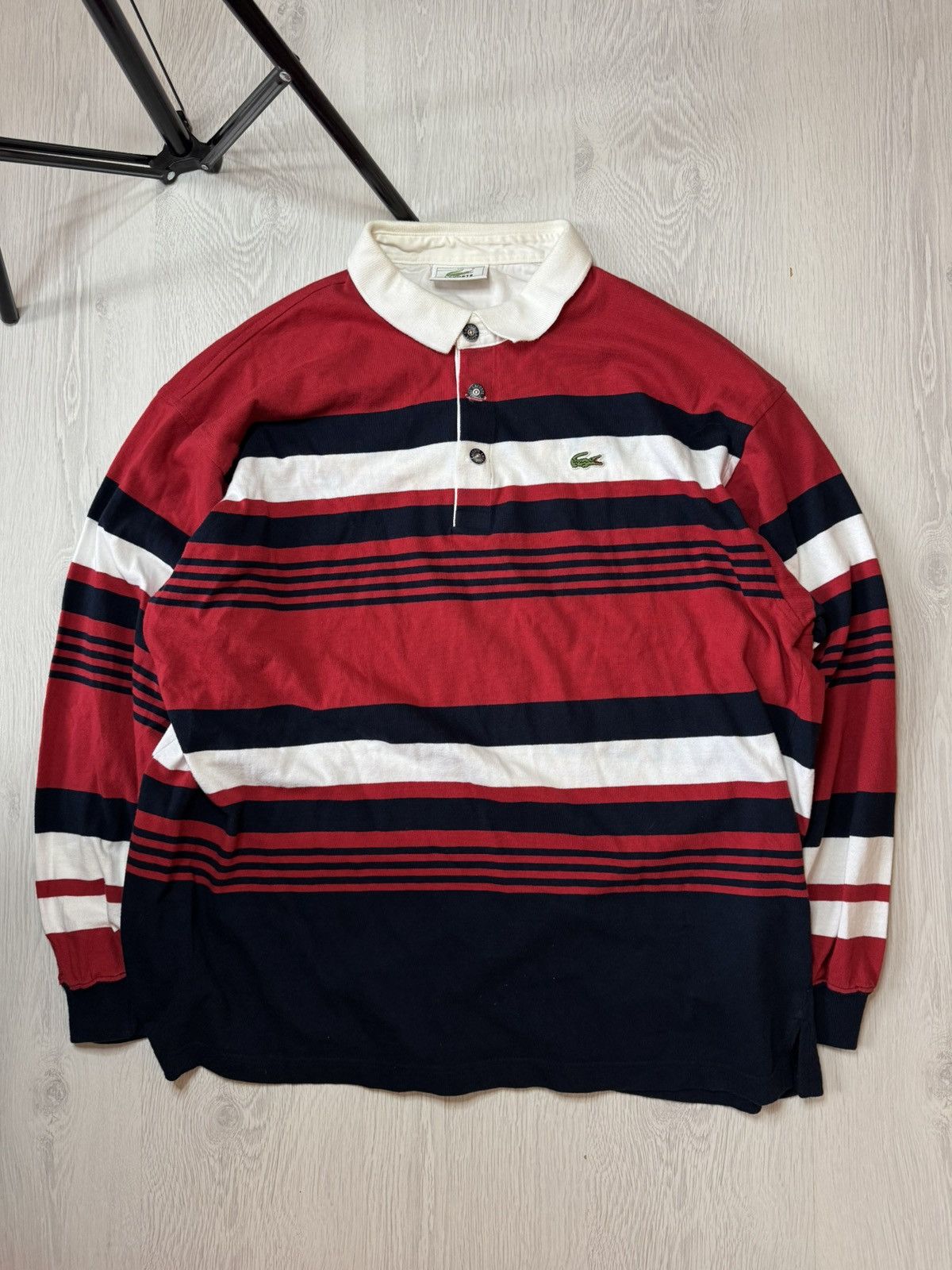 Lacoste Vintage Y2K Lacoste Rugby Baggy Sweatshirt Oversized 90’s Size US XXL / EU 58 / 5 - 1 Thumbnail