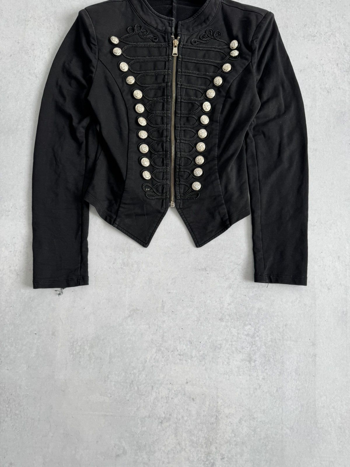 If Six Was Nine Napoleon Style Cropped Jacket Black Lightweight Size XS / US 0-2 / IT 36-38 - 5 Thumbnail