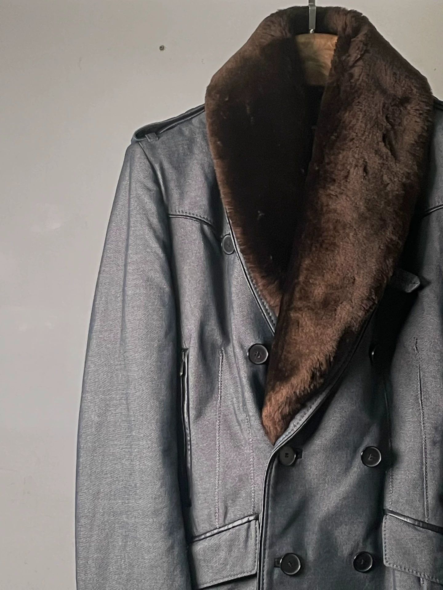 Jean Paul Gaultier Jean Paul Gaultier Mink Fur DB Silk-Cotton Jacket 40 Size US XXS / EU 40 - 3 Thumbnail