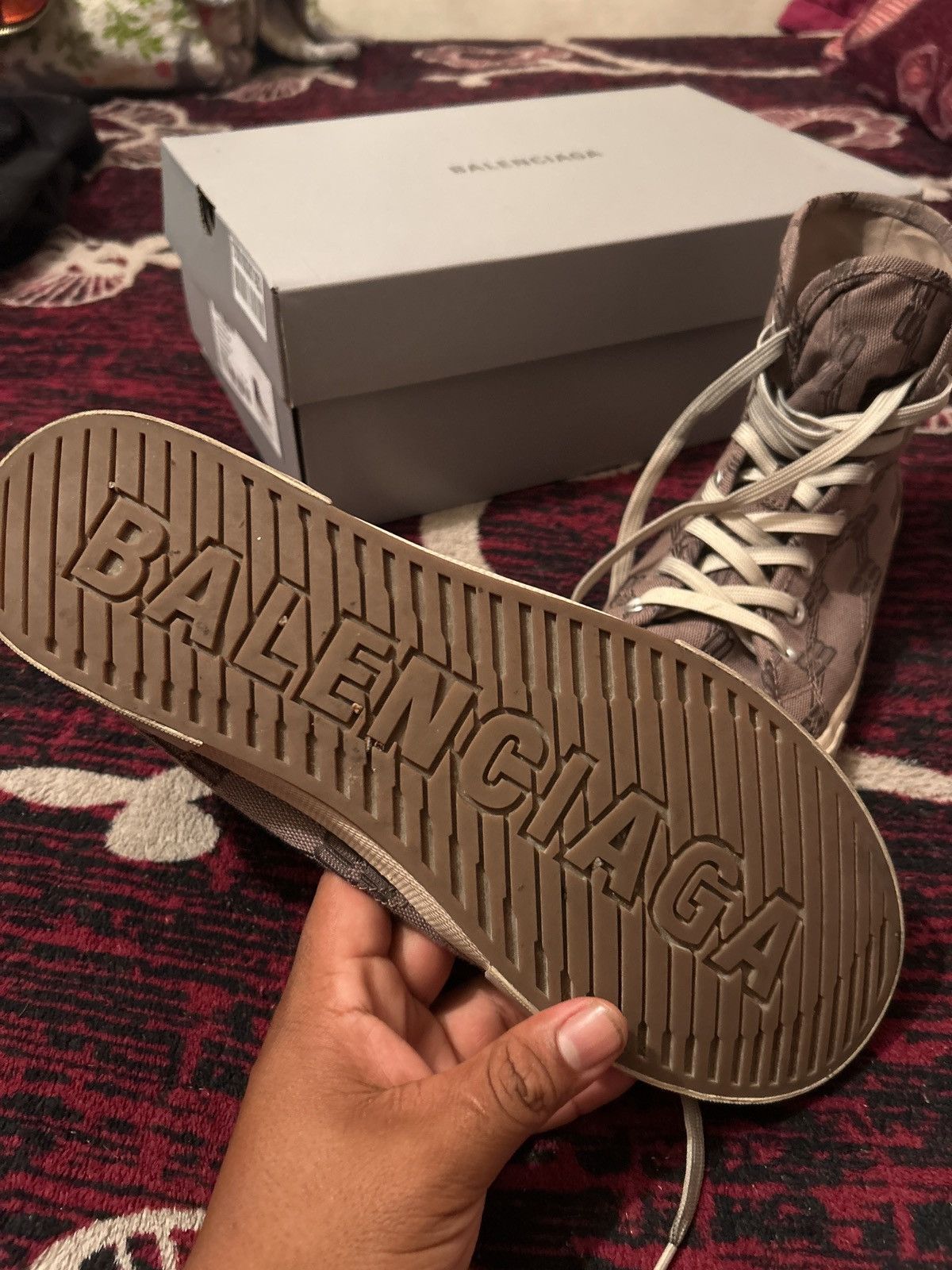 Balenciaga Balenciaga Paris Hightop Sneaker BB Monogram Size US 11 / EU 44 - 9 Thumbnail