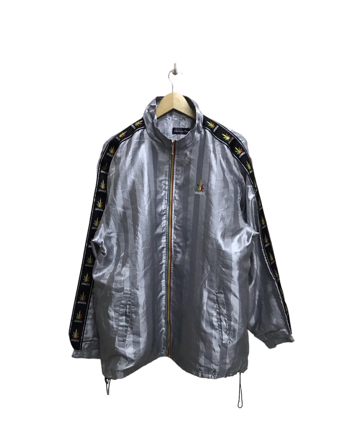 Japanese Brand Vintage Jamaica Sidetape Logo Windbreaker Jacket Size US XL / EU 56 / 4 - 1 Thumbnail