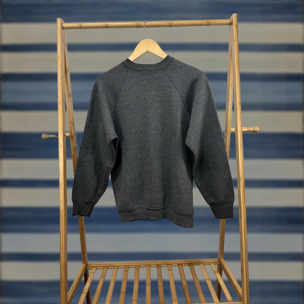 Vintage VTG Grunge Raglan Sweatshirt Size M Black Mens Crewneck Boxy Pullover Distressed Workwear 90s Style Size US M / EU 48-50 / 2 - 1 Thumbnail