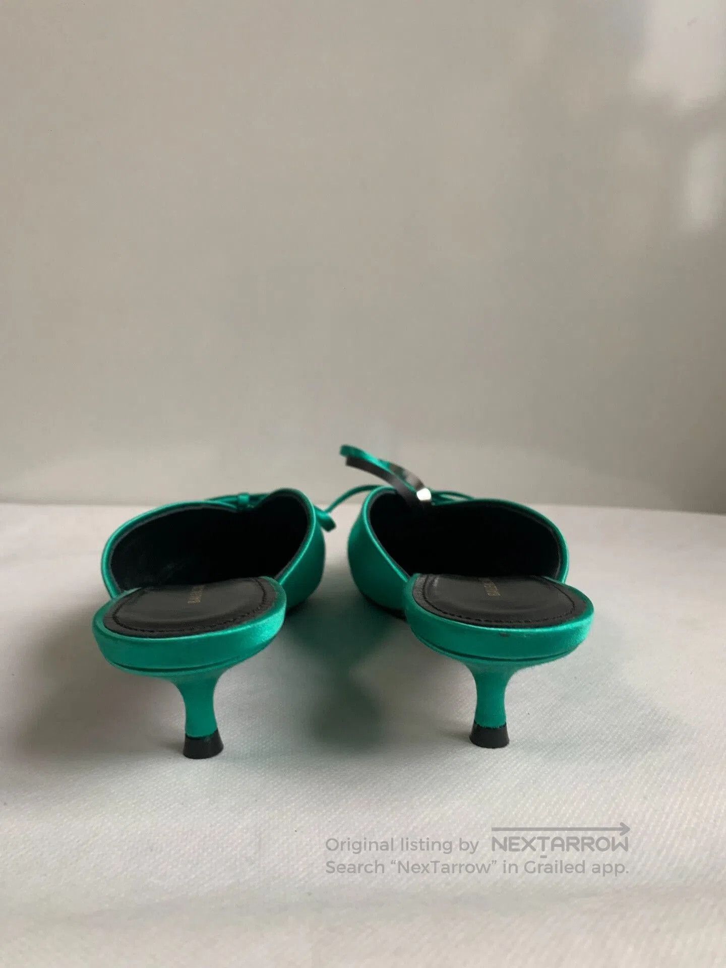 Balenciaga Balenciaga Green Bow Mules. Size US 4 / IT 34 - 6 Thumbnail