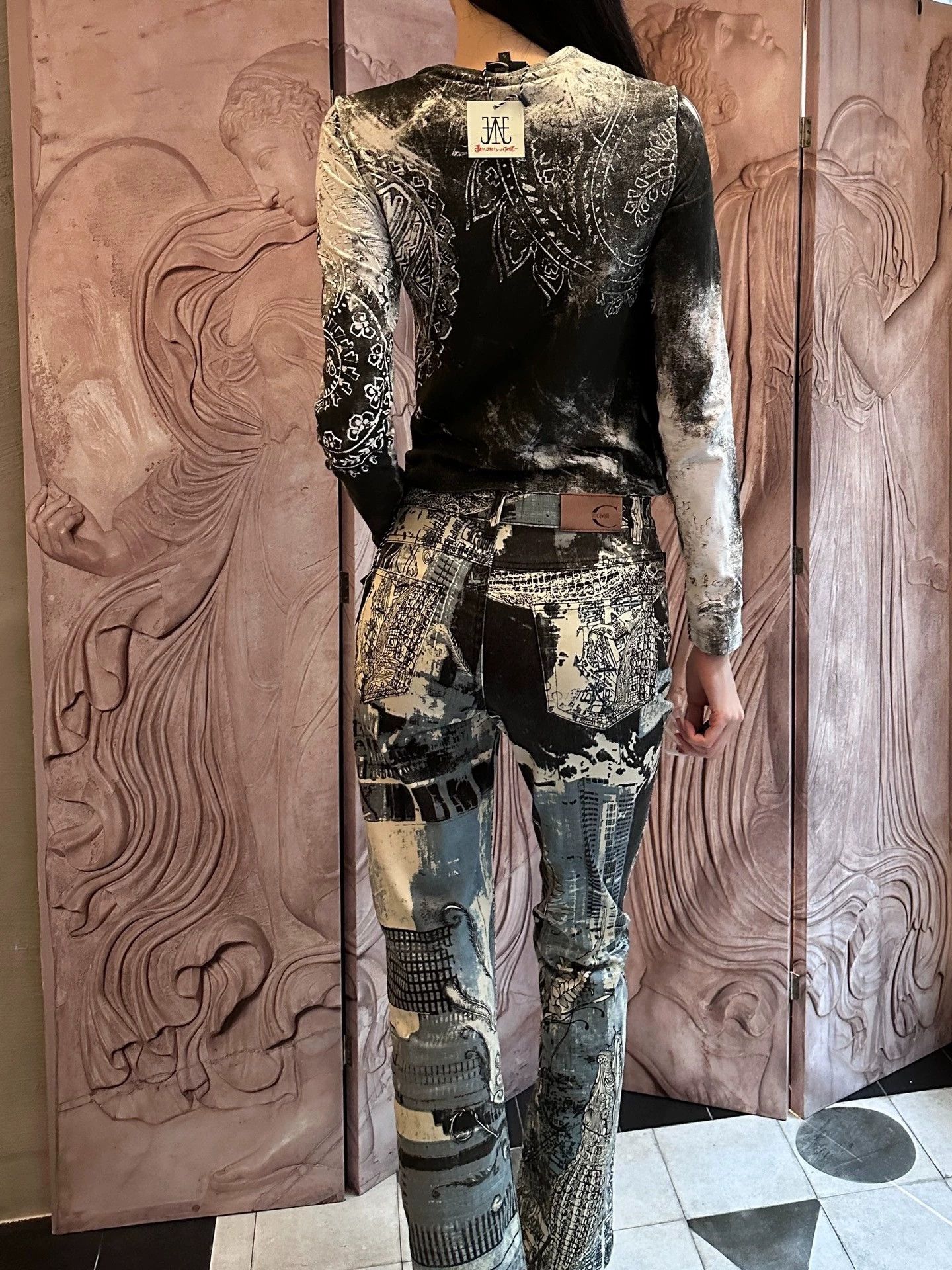 Just Cavalli Just Cavalli Print Stretch LS Tee Vtg Archive S Size S / US 4 / IT 40 - 4 Thumbnail