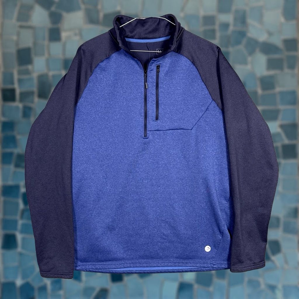 Vintage LL Bean Jacket Mens Large Tall LT Blue Fleece 1/2 Zip Pullover Size US L / EU 52-54 / 3 - 1 Thumbnail
