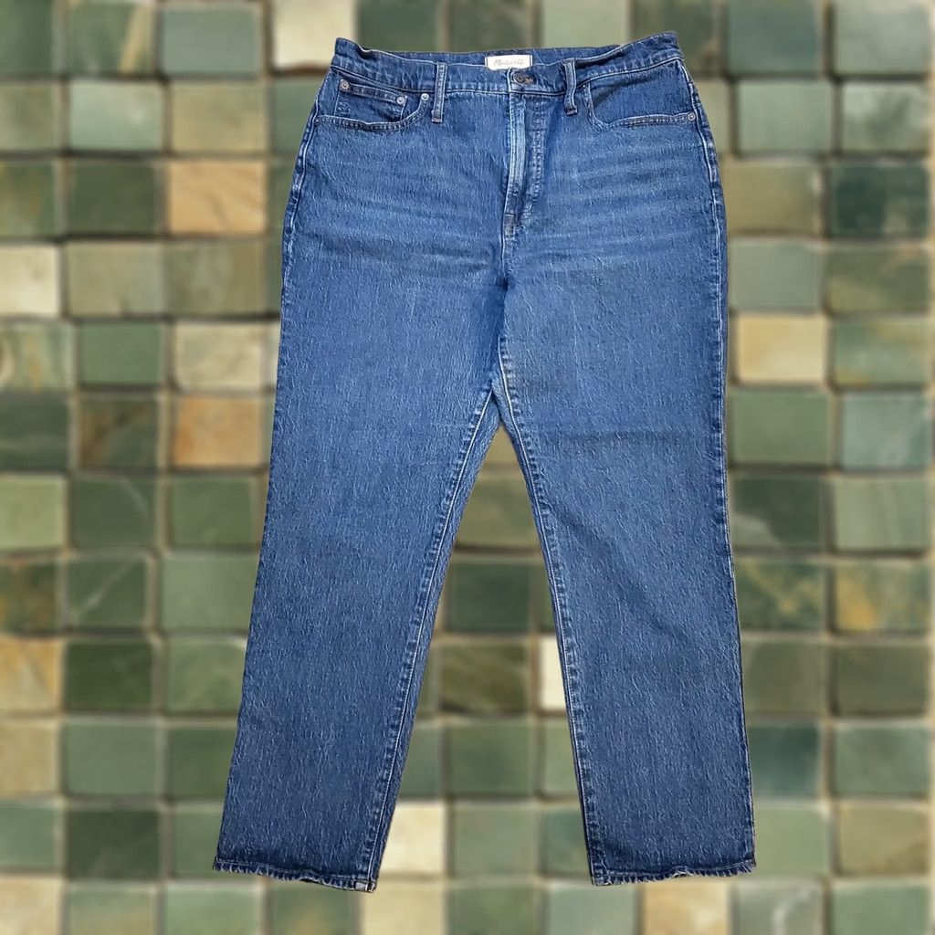 Madewell Madewell The Perfect Vintage Jean Size 32 34×27 High Rise Medium Blue Straight Cropped Jeans Women Size 24" / US 00 / IT 34 - 1 Thumbnail