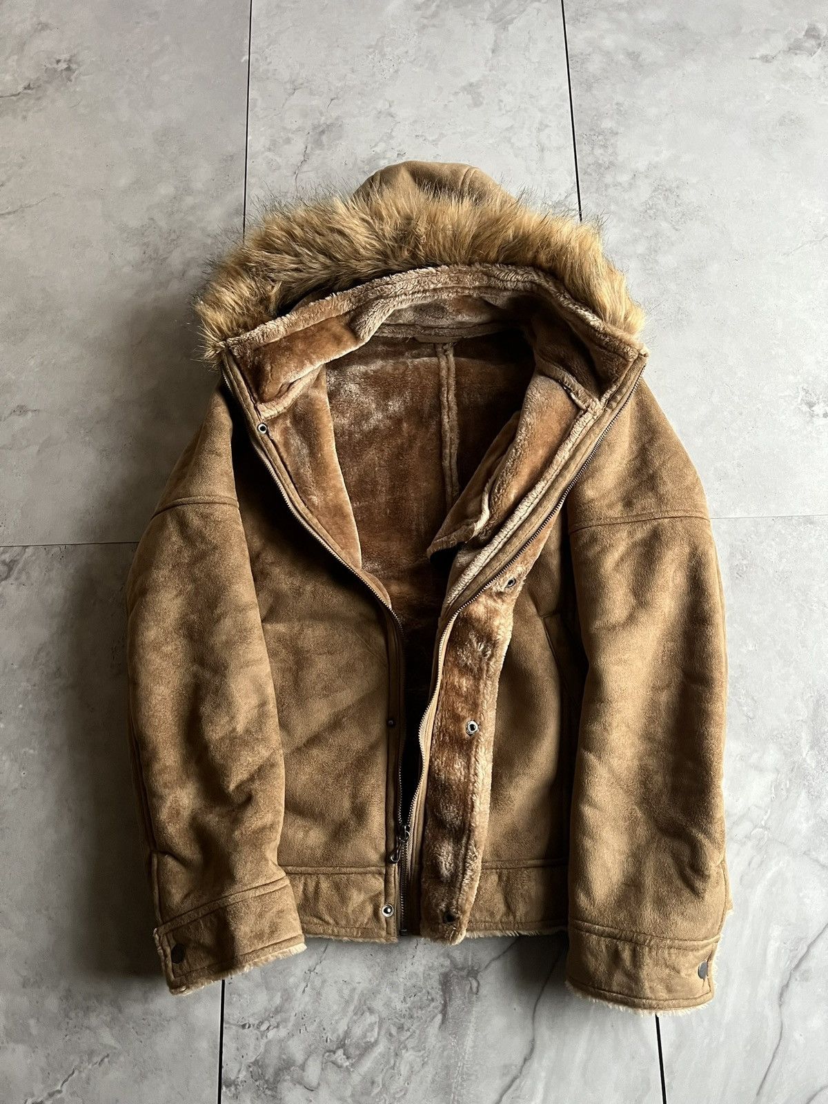 Japanese Brand Tak-Q fur Hooded/Lined Coat Size US M / EU 48-50 / 2 - 3 Thumbnail