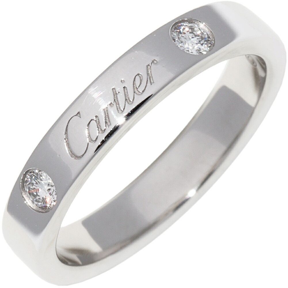Cartier Cartier Cartier C de Cartier Pt950 Diamond Ring Size 47 Precious Metal Ring B40778 DUTY FREE for USA Size ONE SIZE - 1 Thumbnail