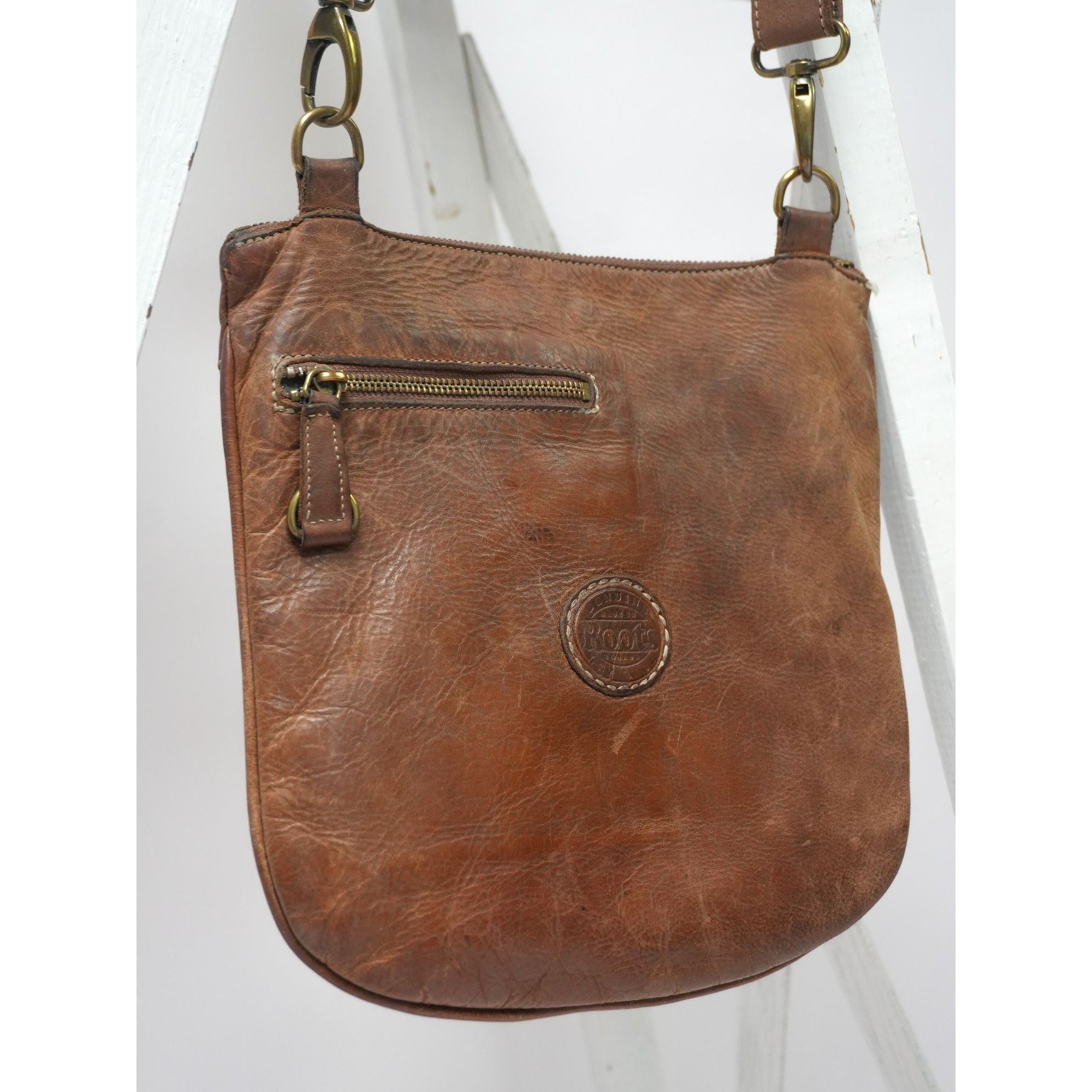 Roots Vintage Roots Riverside Saddle Crossbody Leather Bag Size ONE SIZE - 6 Thumbnail