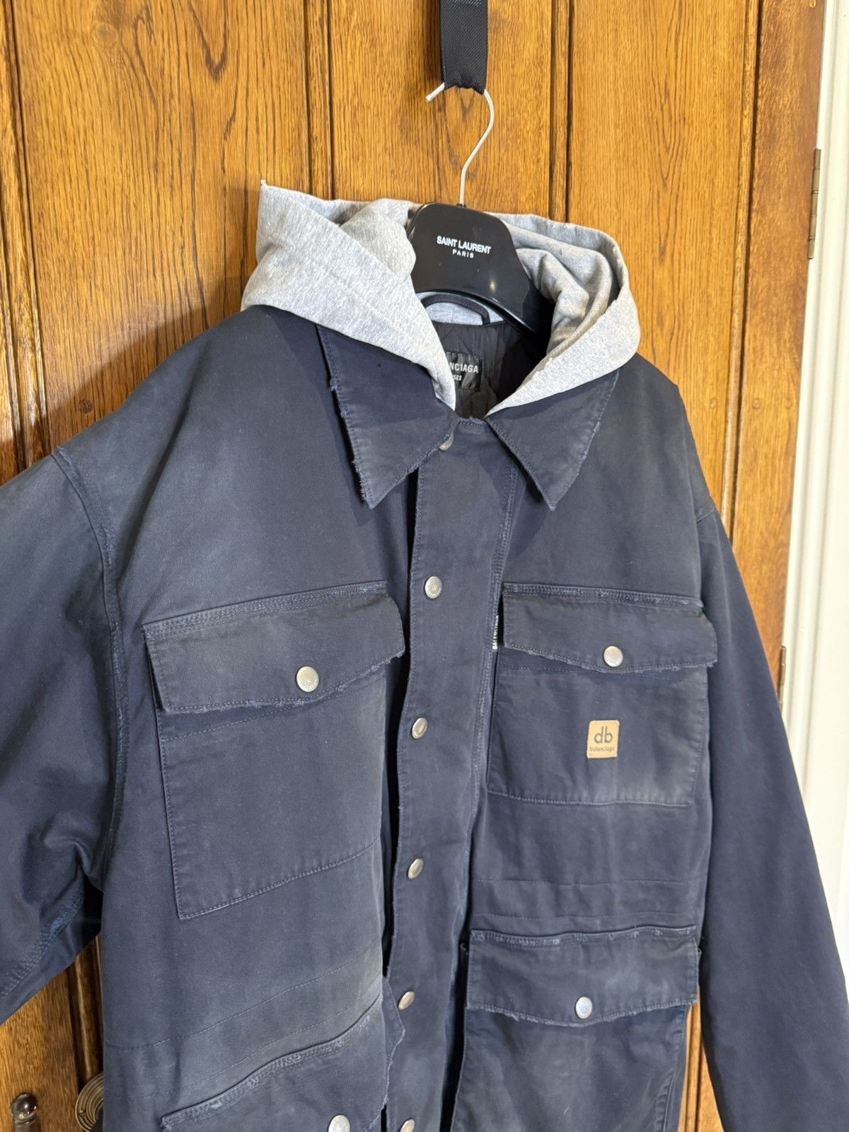 Balenciaga FW23 $3.5k 🤑 Balenciaga double B workwear jacket coat parka Size US L / EU 52-54 / 3 - 14 Thumbnail