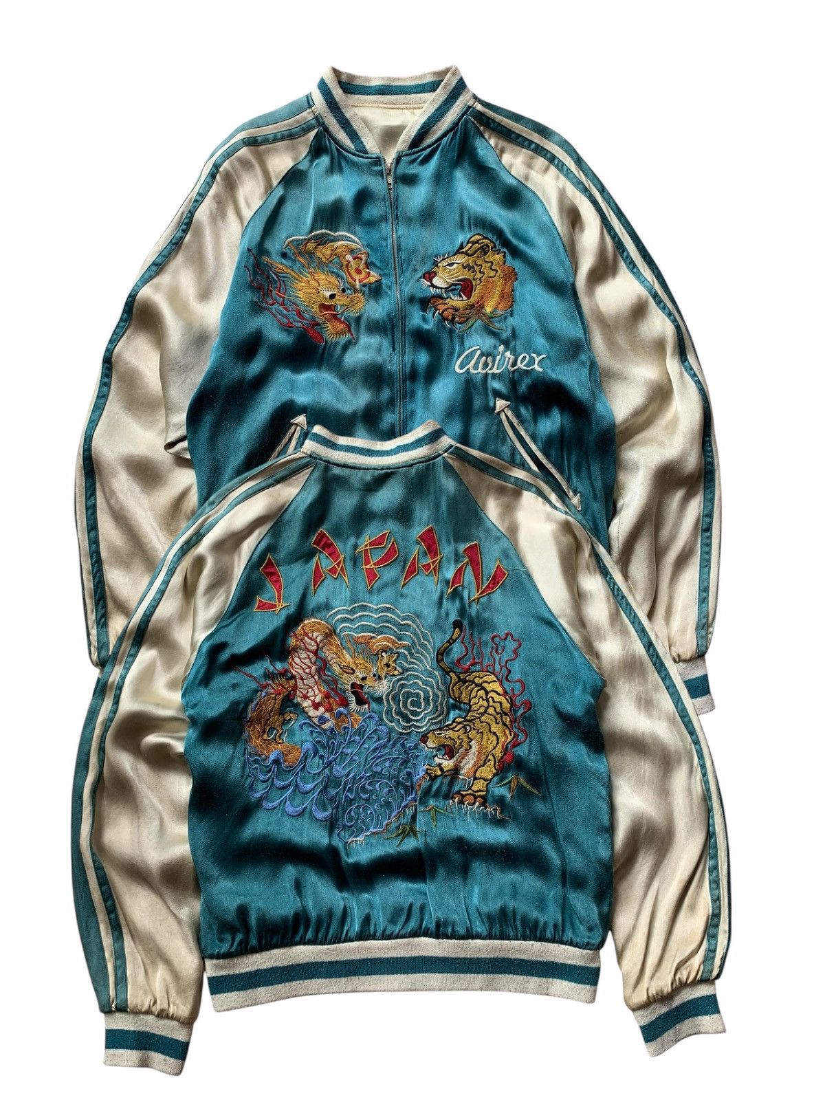 Avirex 🔥VTG AVIREX RAYON SUKAJAN JACKETS REVERSIBLE Size US M / EU 48-50 / 2 - 1 Thumbnail