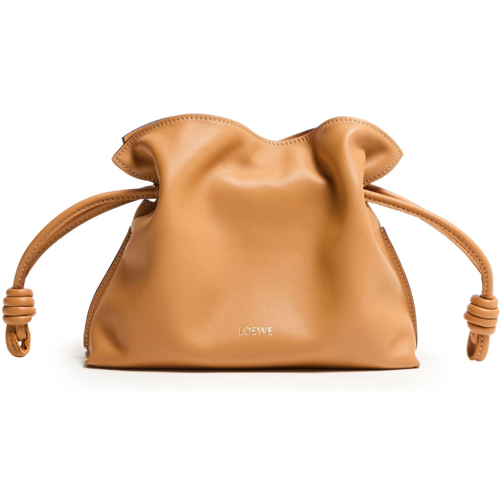 LOEWE Flamenco Mini $2600 Warm Desert Nappa Leather Clutch N