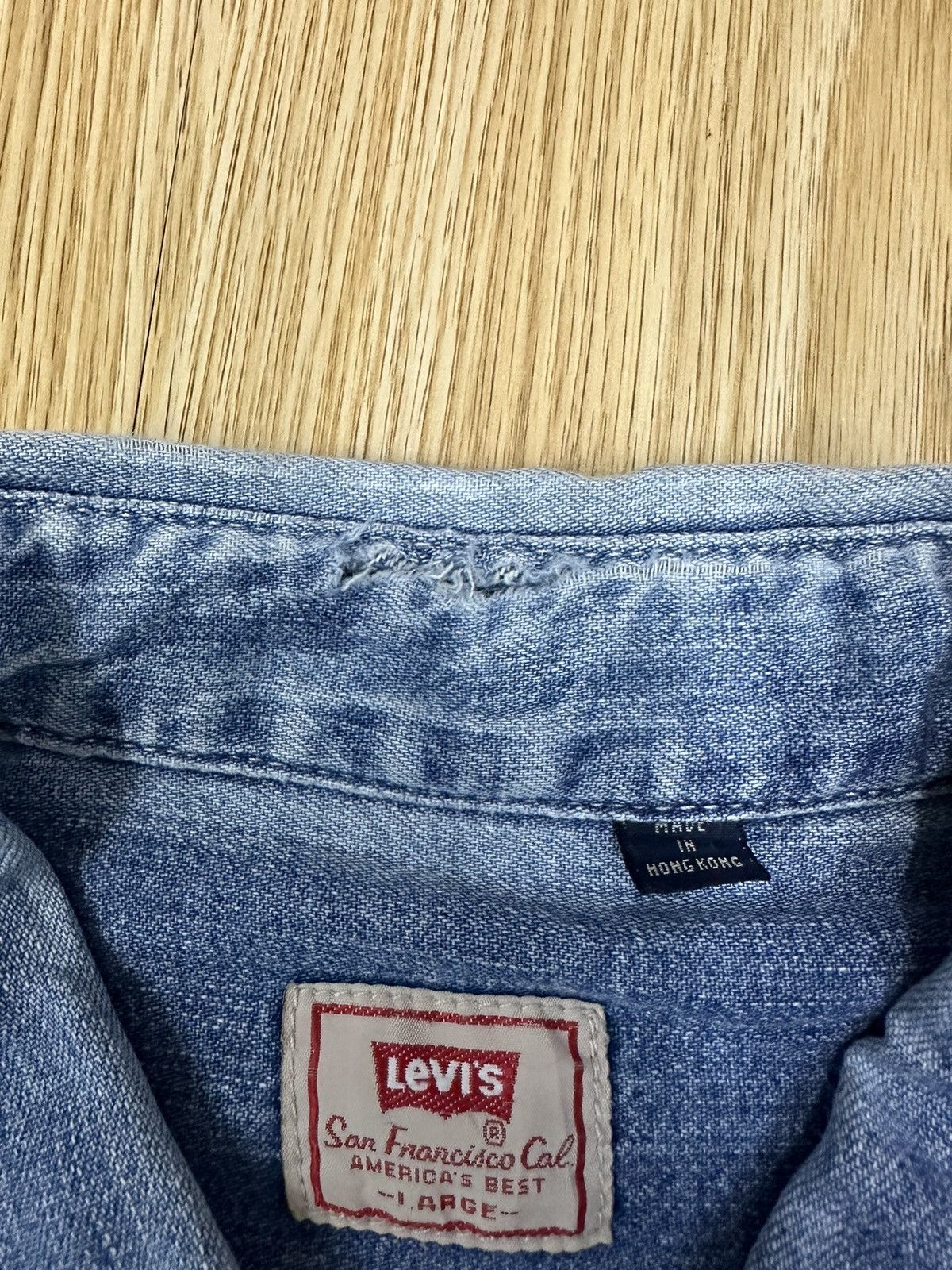 Levi's Levis Western 90s Vintage Denim Shirt A279 Size US L / EU 52-54 / 3 - 7 Thumbnail